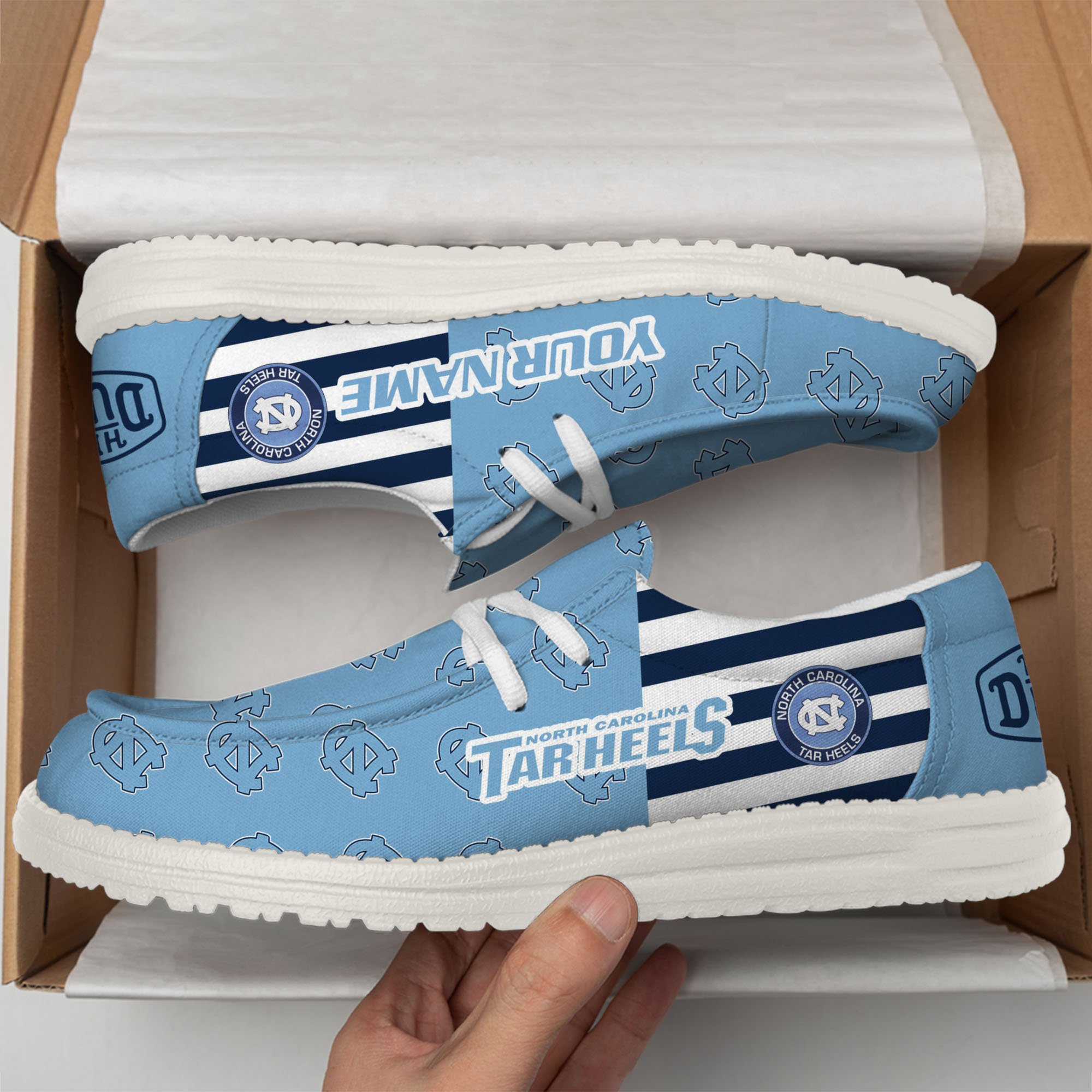 footwearelitenorth carolina tar heels custom name hey dude shoes p0tse