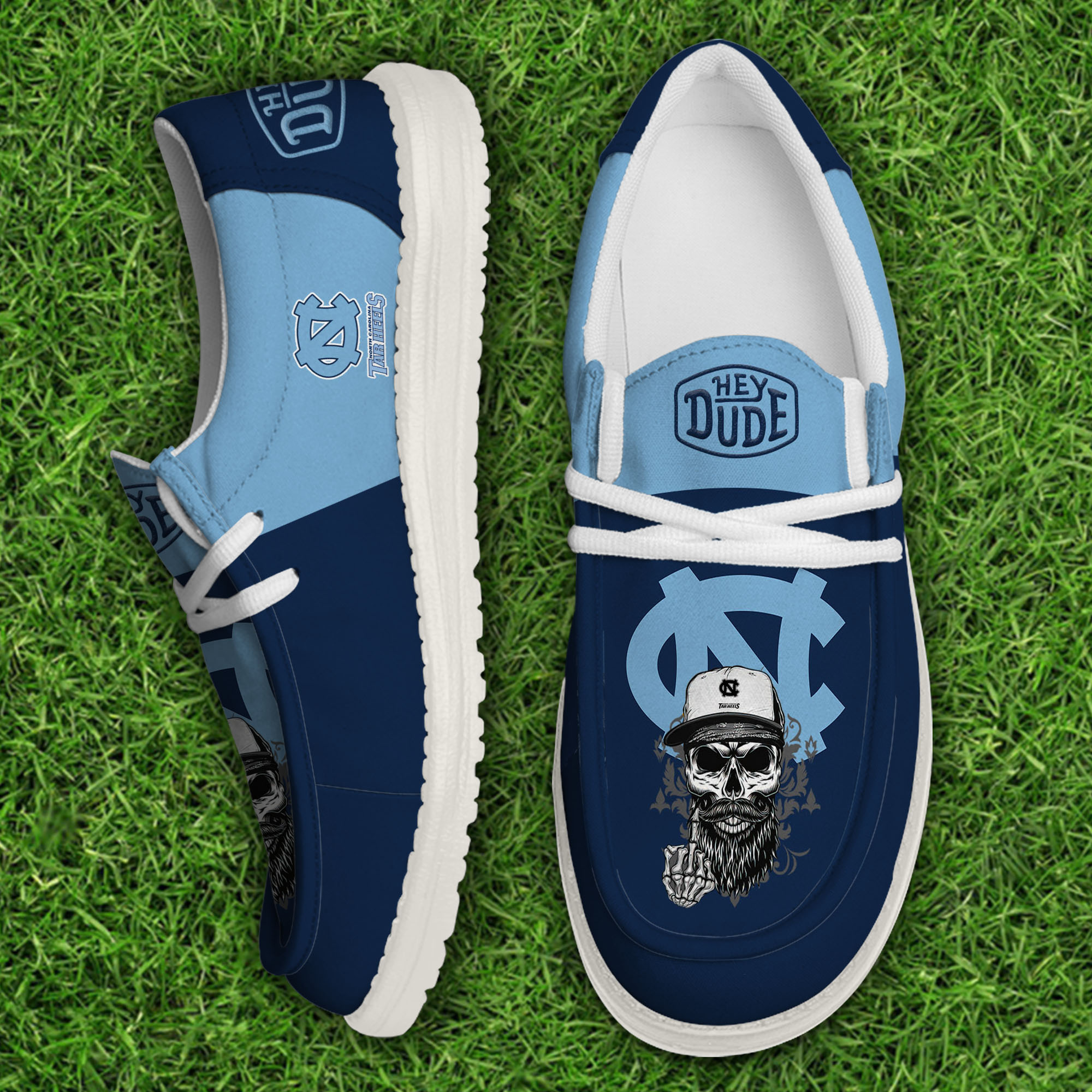 footwearelitenorth carolina tar heels custom name hey dude shoes r1b1s