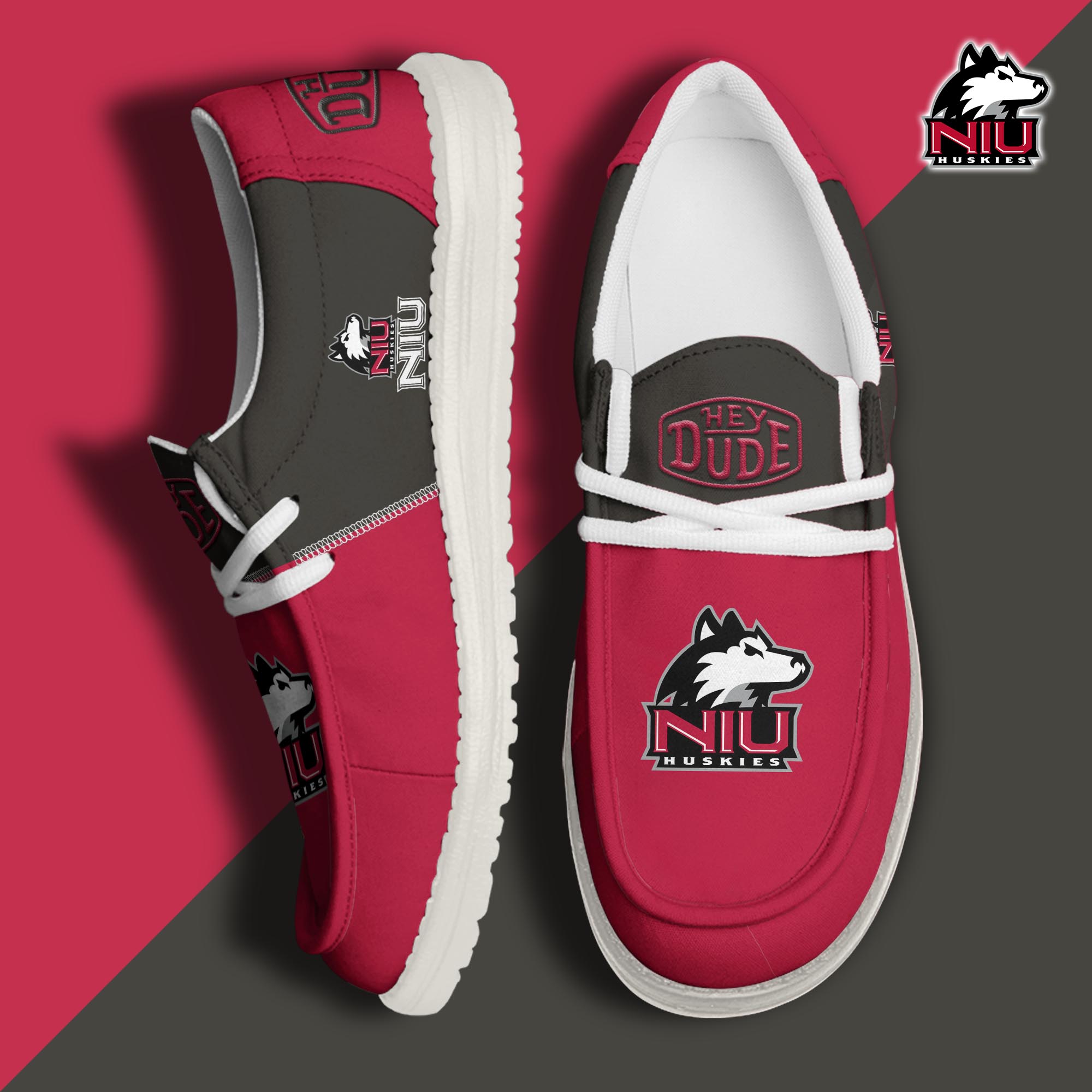 footwearelitenorthern illinois huskies custom name hey dude shoes 2qxvx