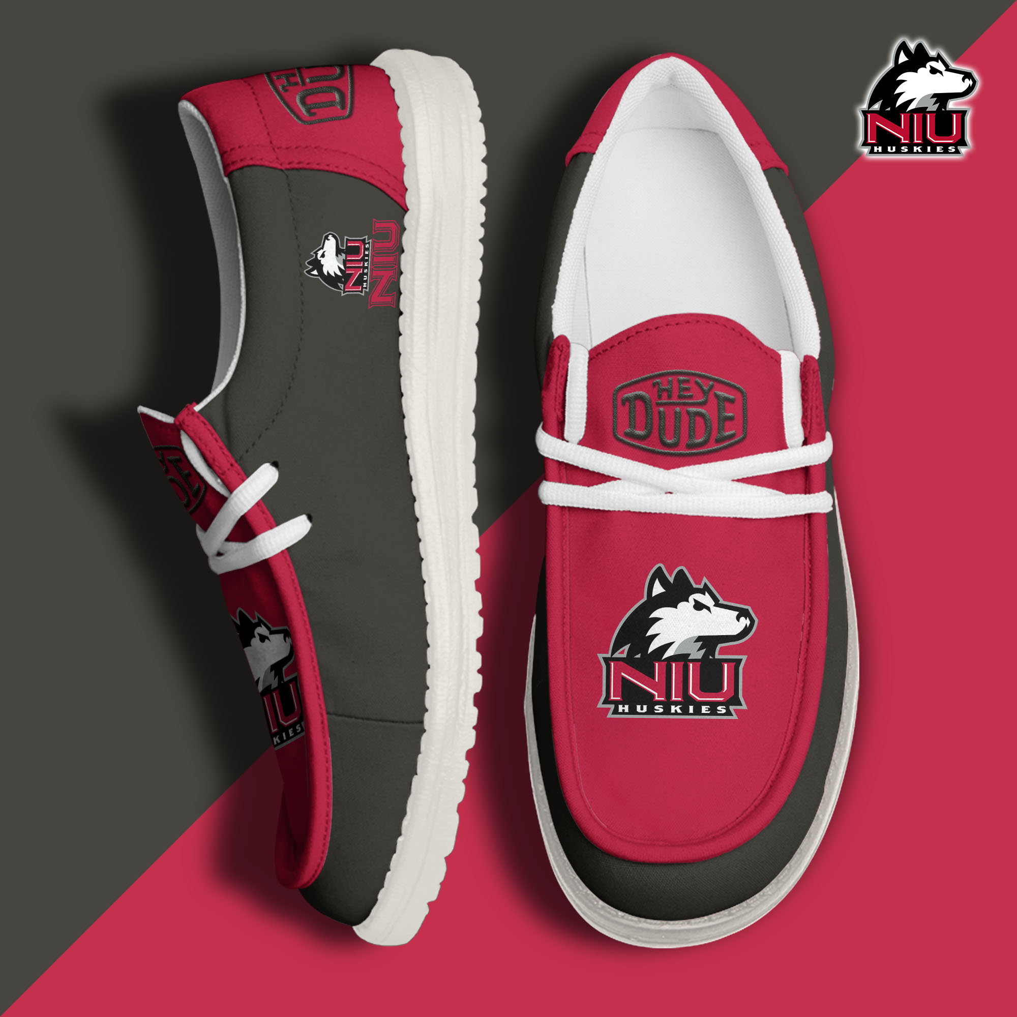 footwearelitenorthern illinois huskies custom name hey dude shoes t7fqf