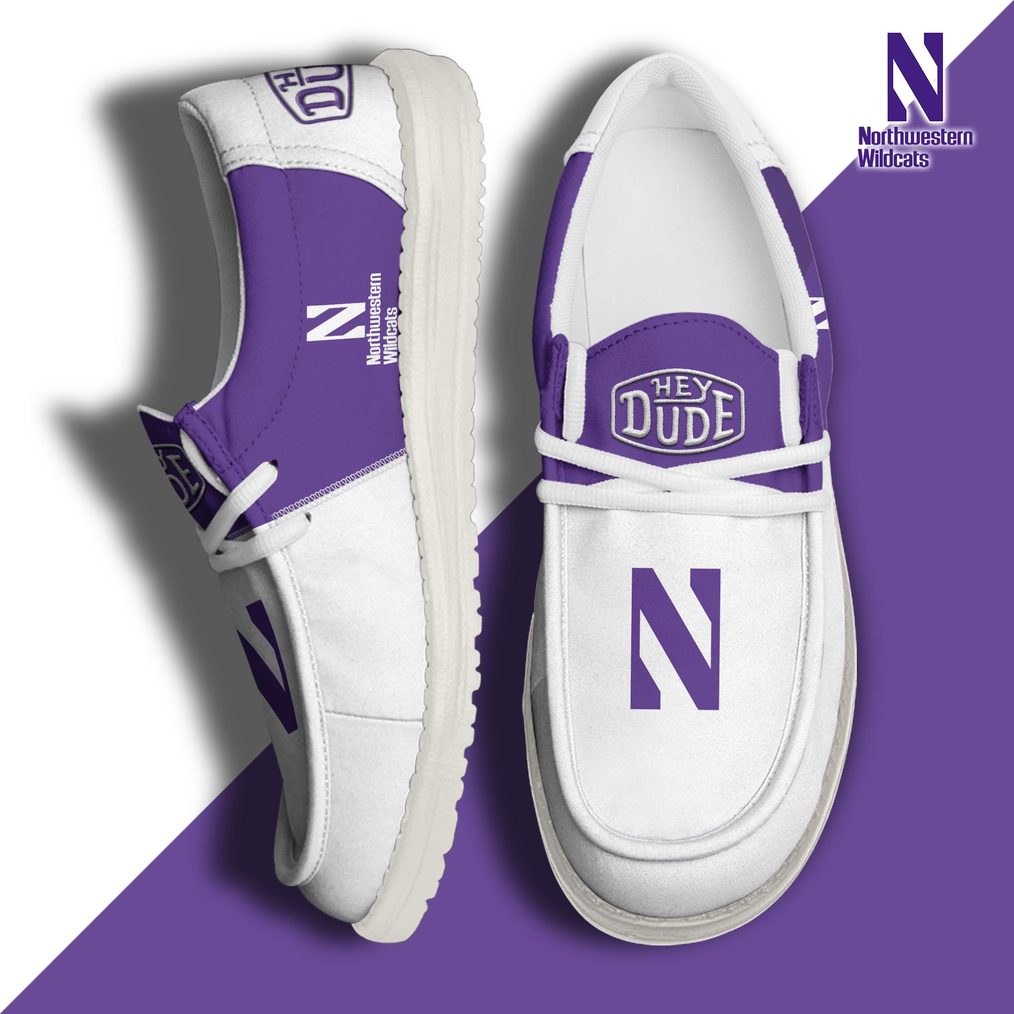 footwearelitenorthwestern wildcats custom name hey dude shoes uz6vc