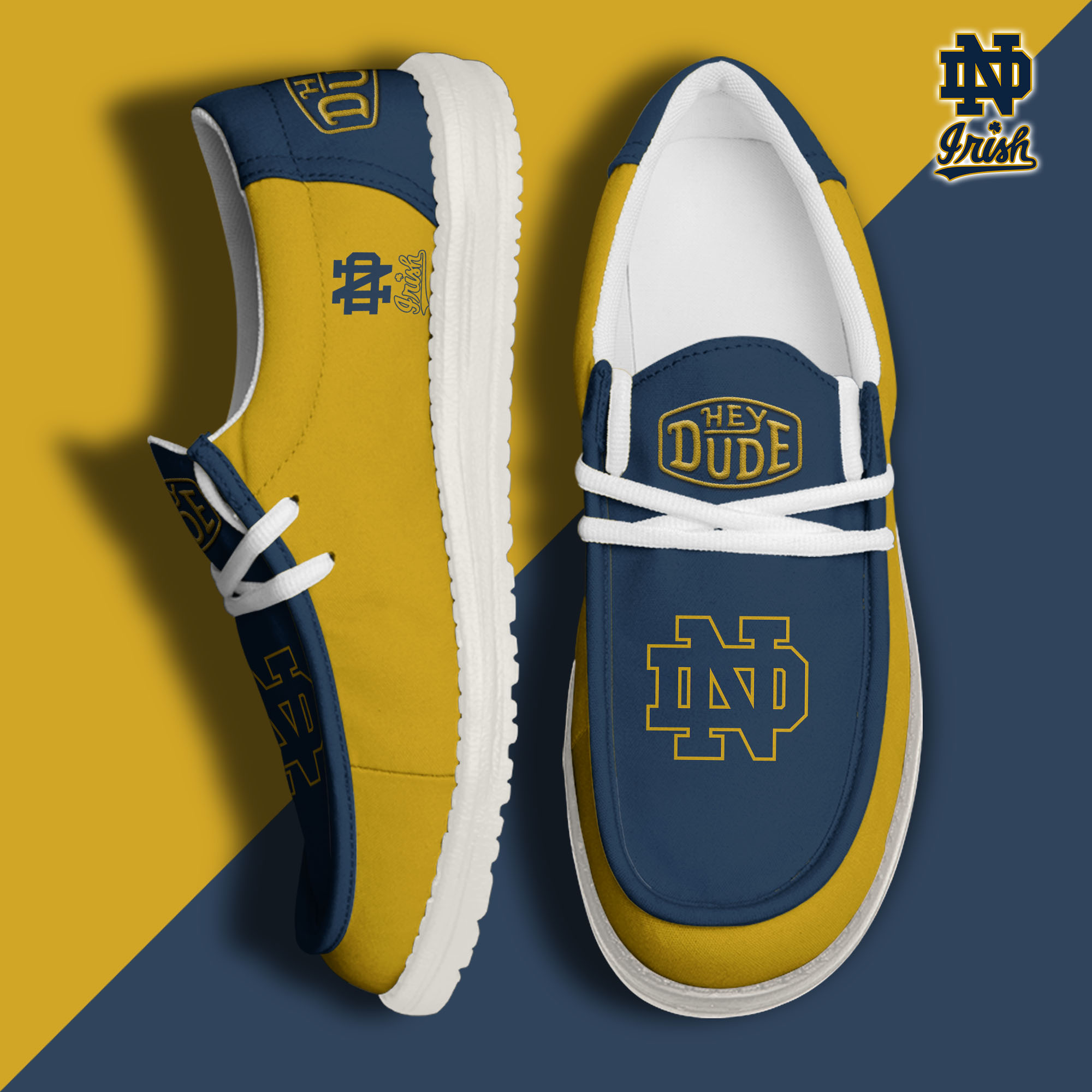 footwearelitenotre dame fighting irish custom name hey dude shoes q7yxr