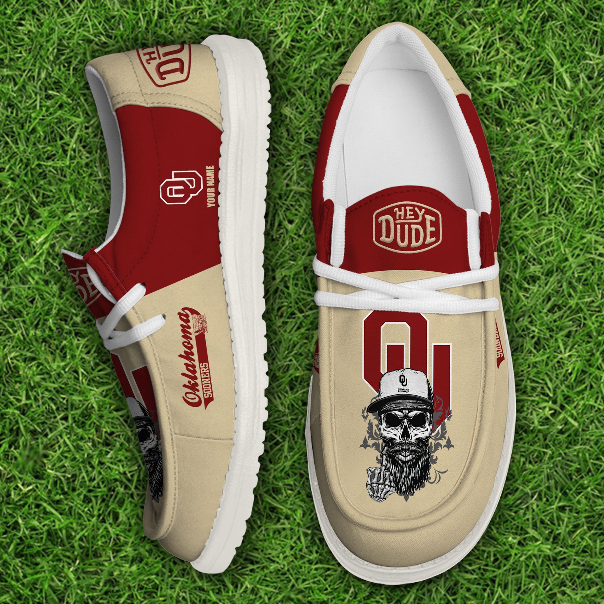 footweareliteoklahoma sooners custom name hey dude shoes 8zbrr