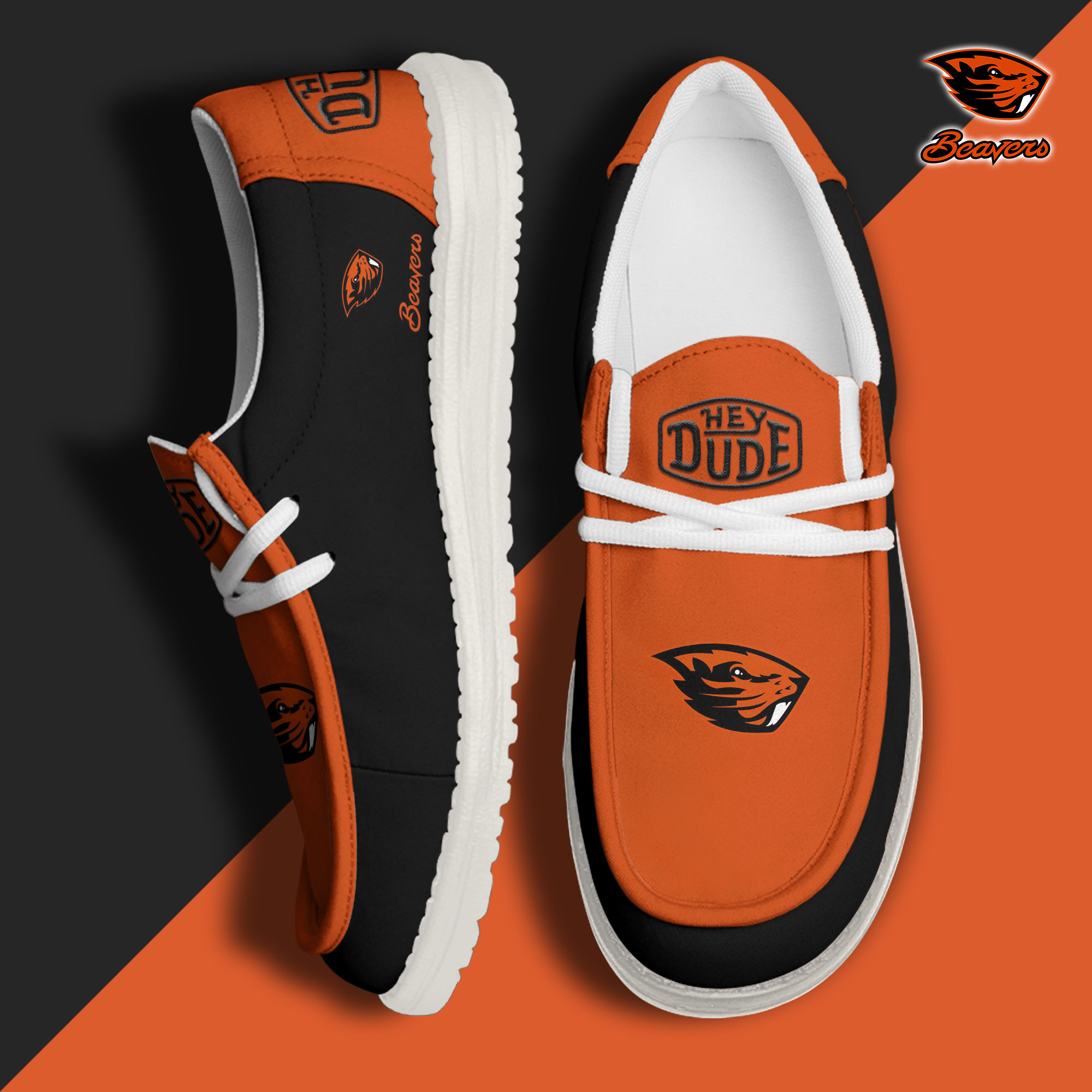 footweareliteoregon state beavers custom name hey dude shoes igudo