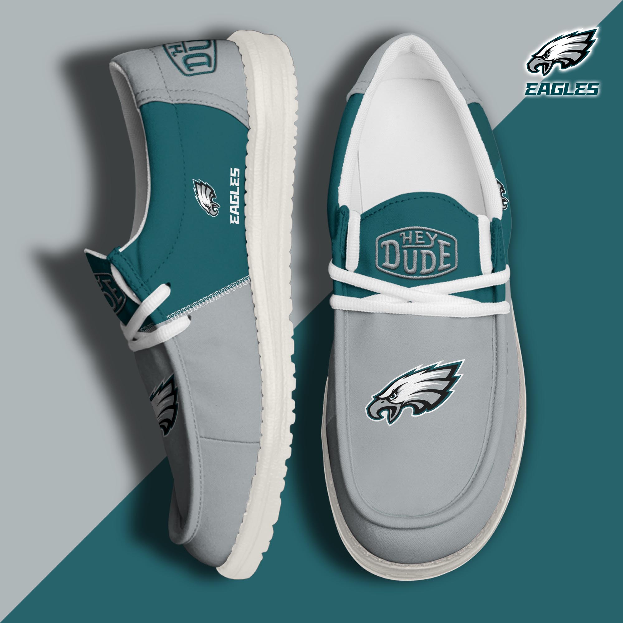 footwearelitephiladelphia eagles custom name hey dude shoes fydr3