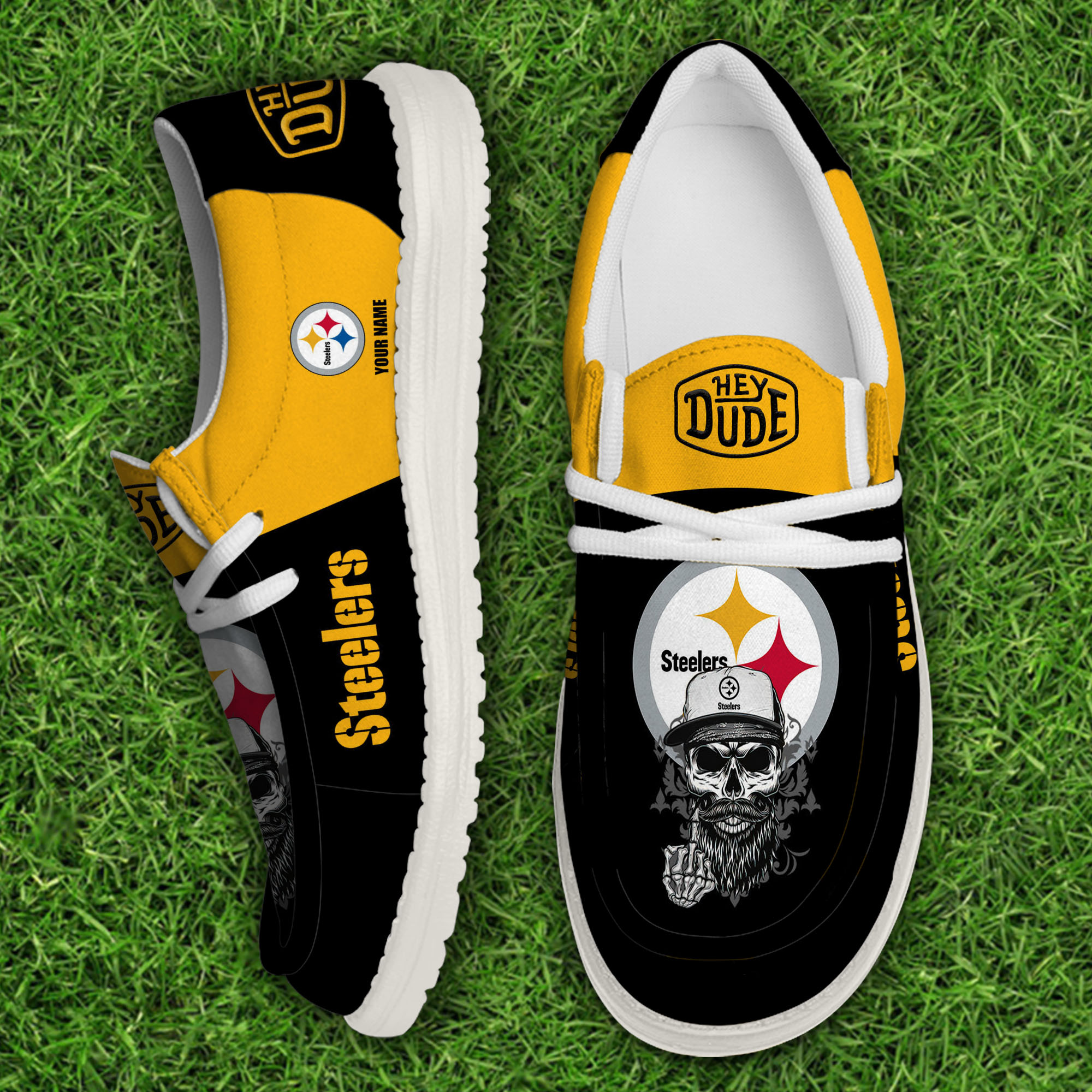 footwearelitepittsburgh steelers custom name hey dude shoes iakjs