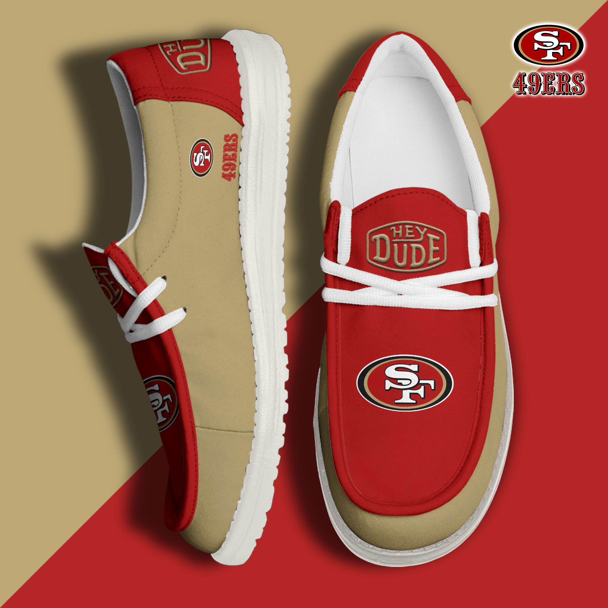 footwearelitesan francisco 49ers custom name hey dude shoes ew7yi