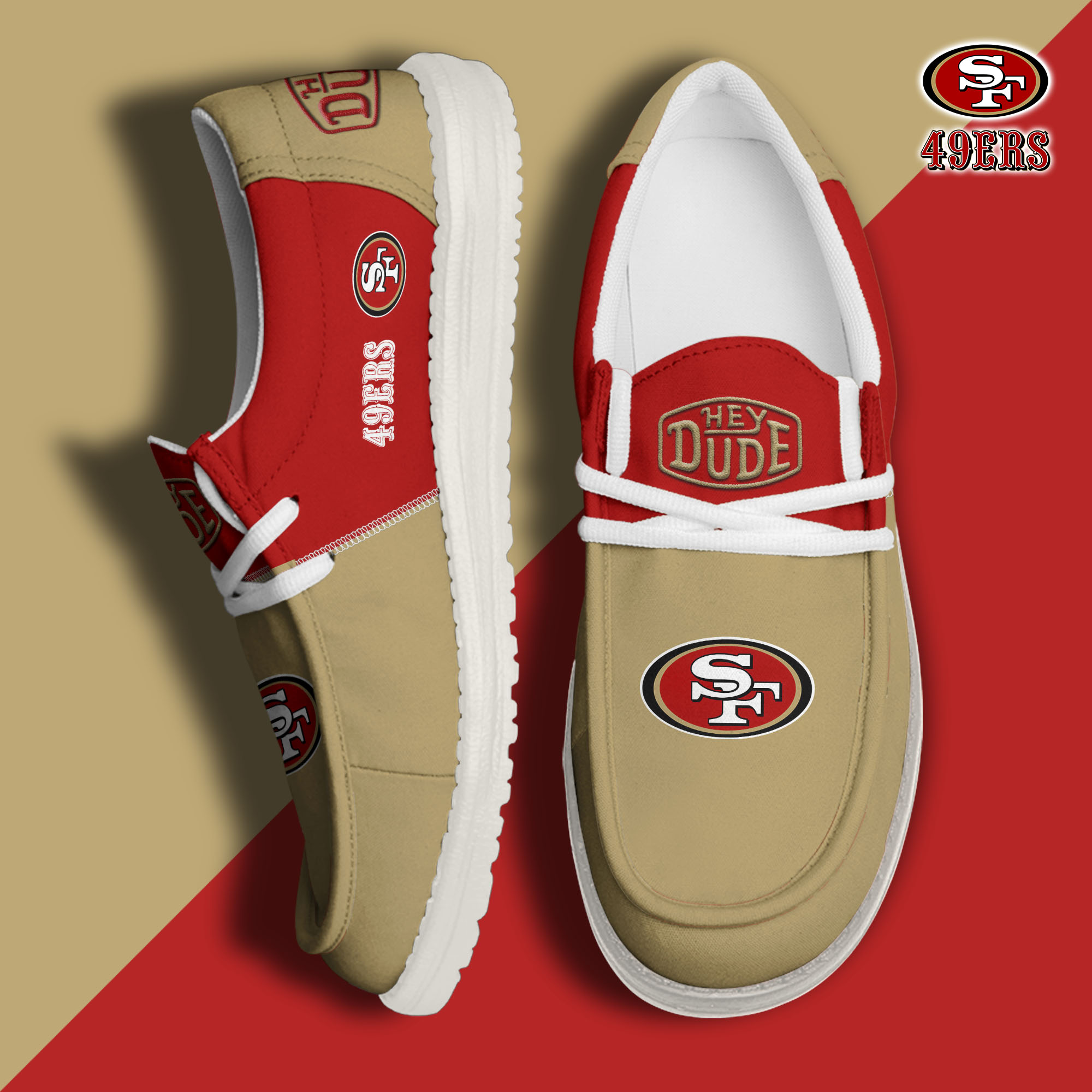 footwearelitesan francisco 49ers custom name hey dude shoes oxfwx