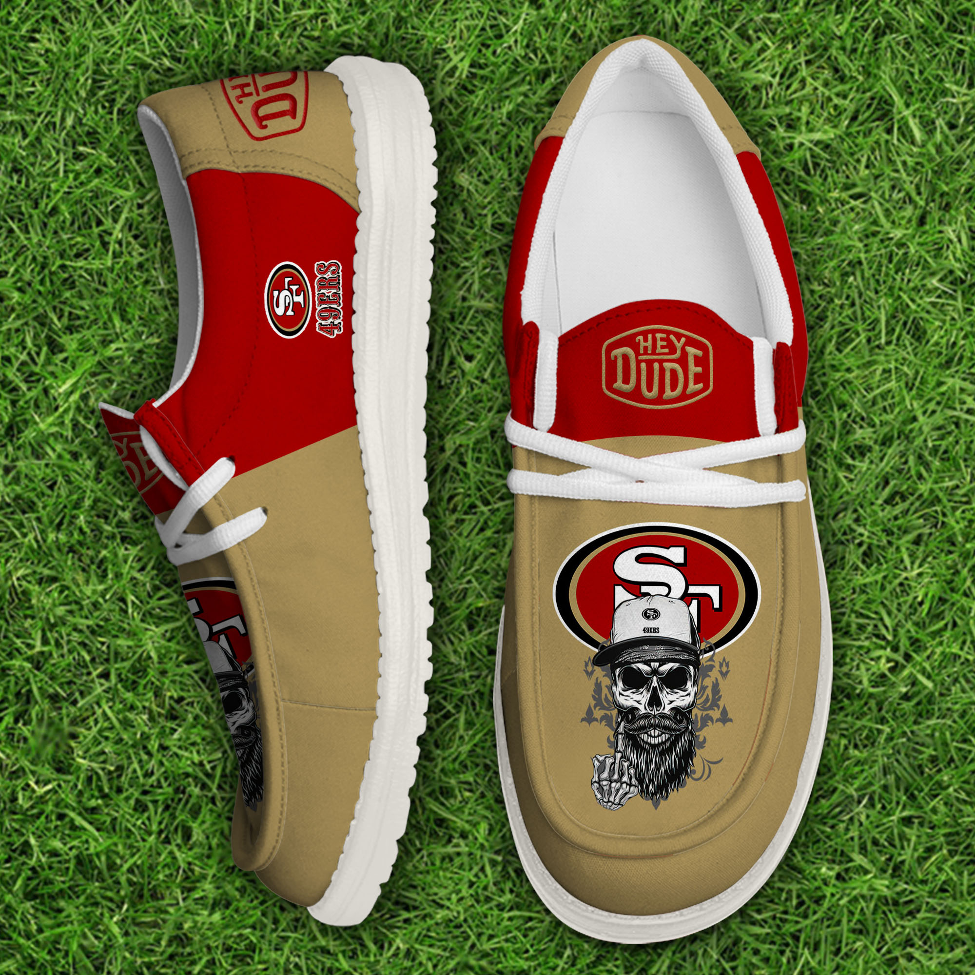 footwearelitesan francisco 49ers custom name hey dude shoes porxe