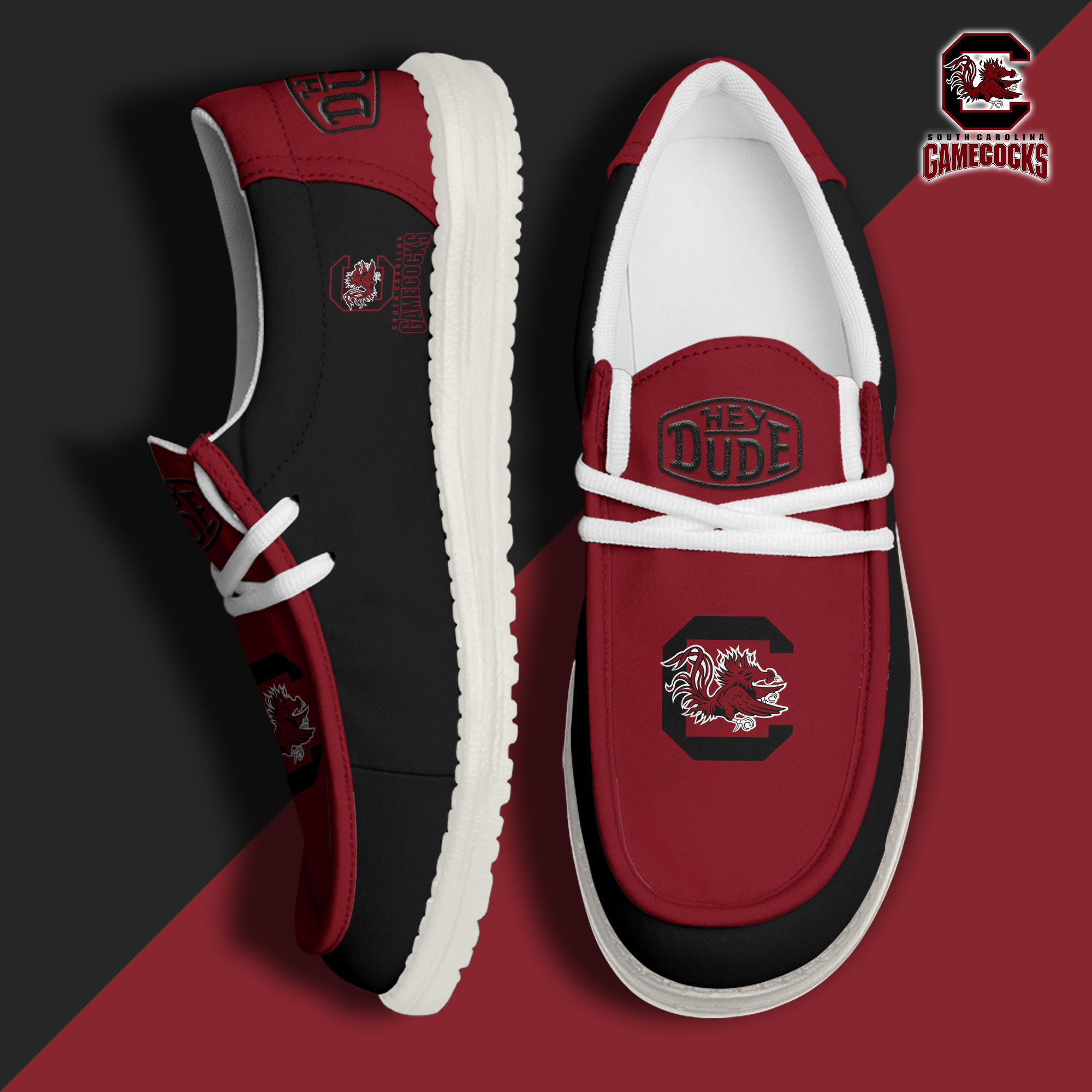 footwearelitesouth carolina gamecocks custom name hey dude shoes 29zsq