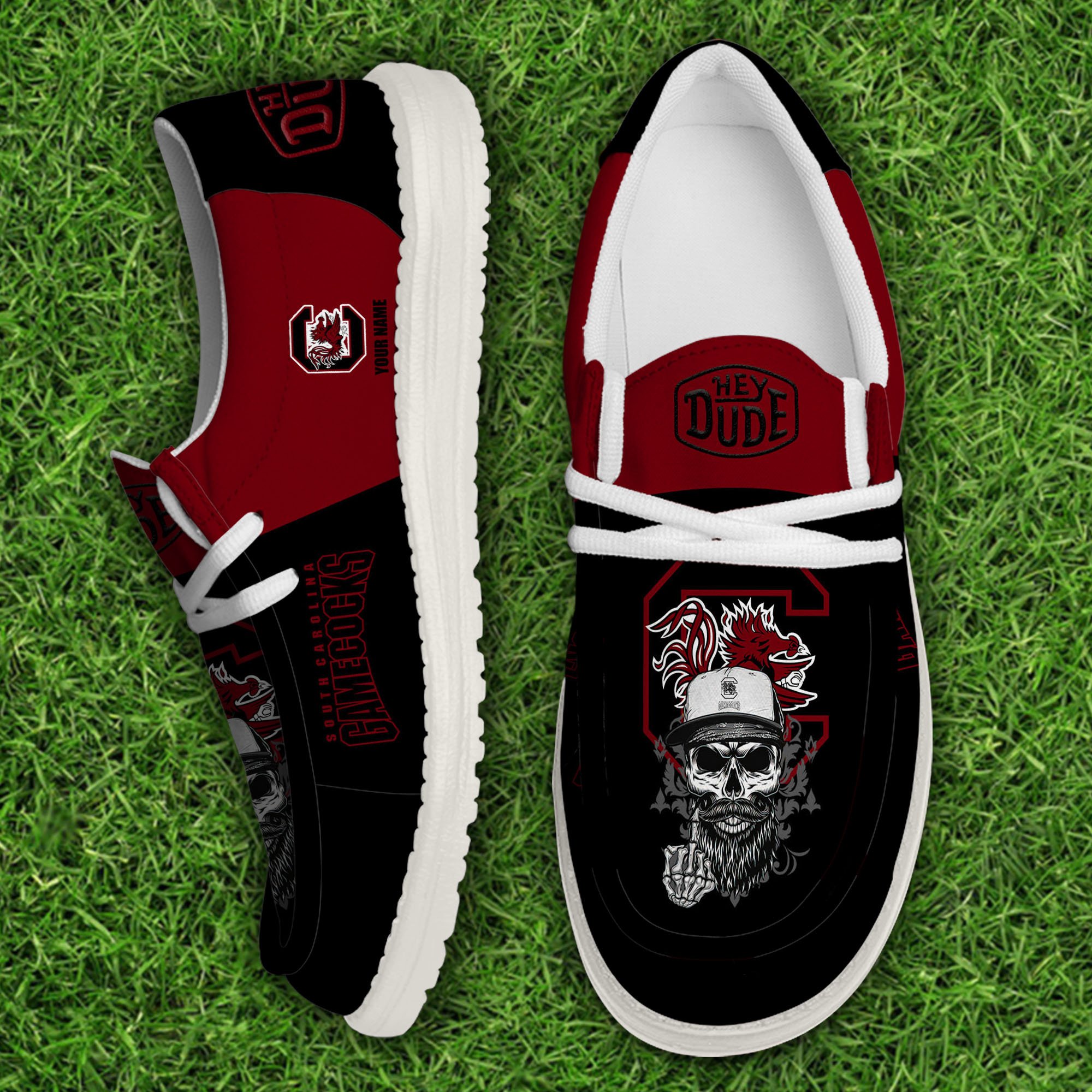 footwearelitesouth carolina gamecocks custom name hey dude shoes gy0pn