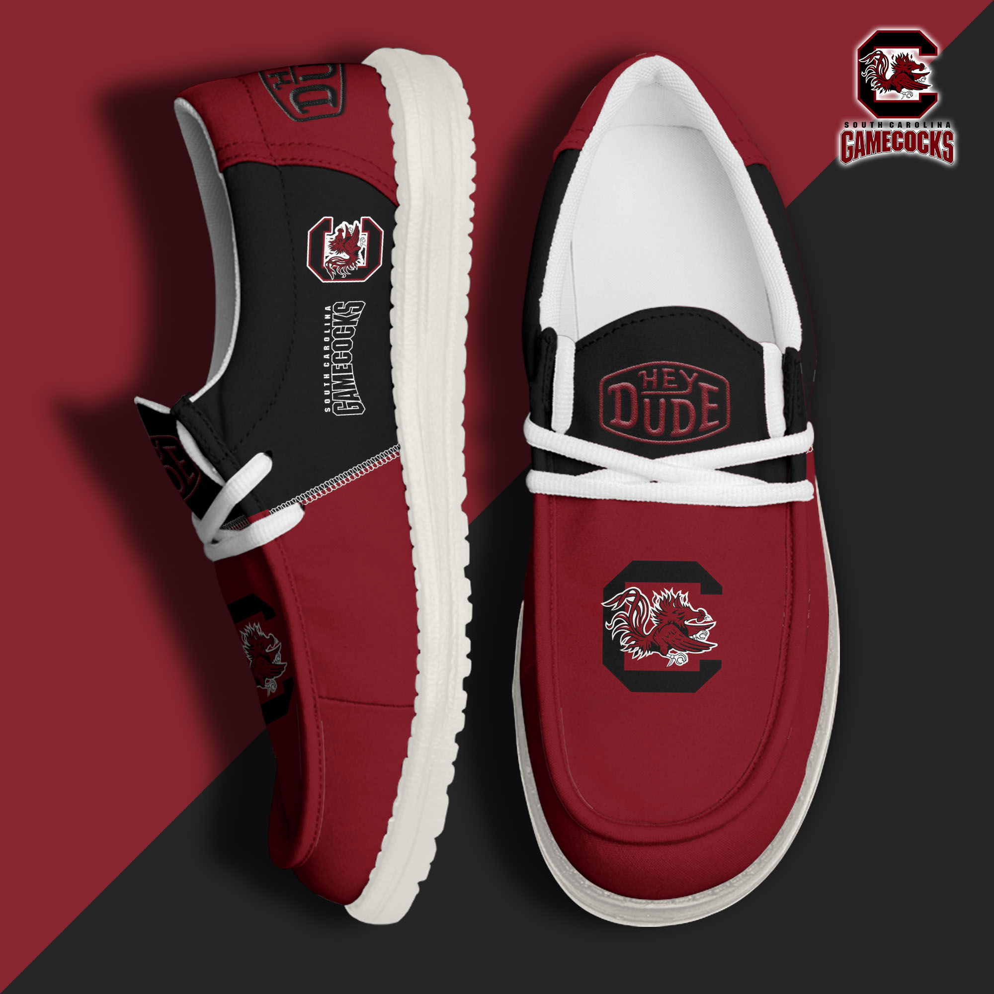 footwearelitesouth carolina gamecocks custom name hey dude shoes kgtmy