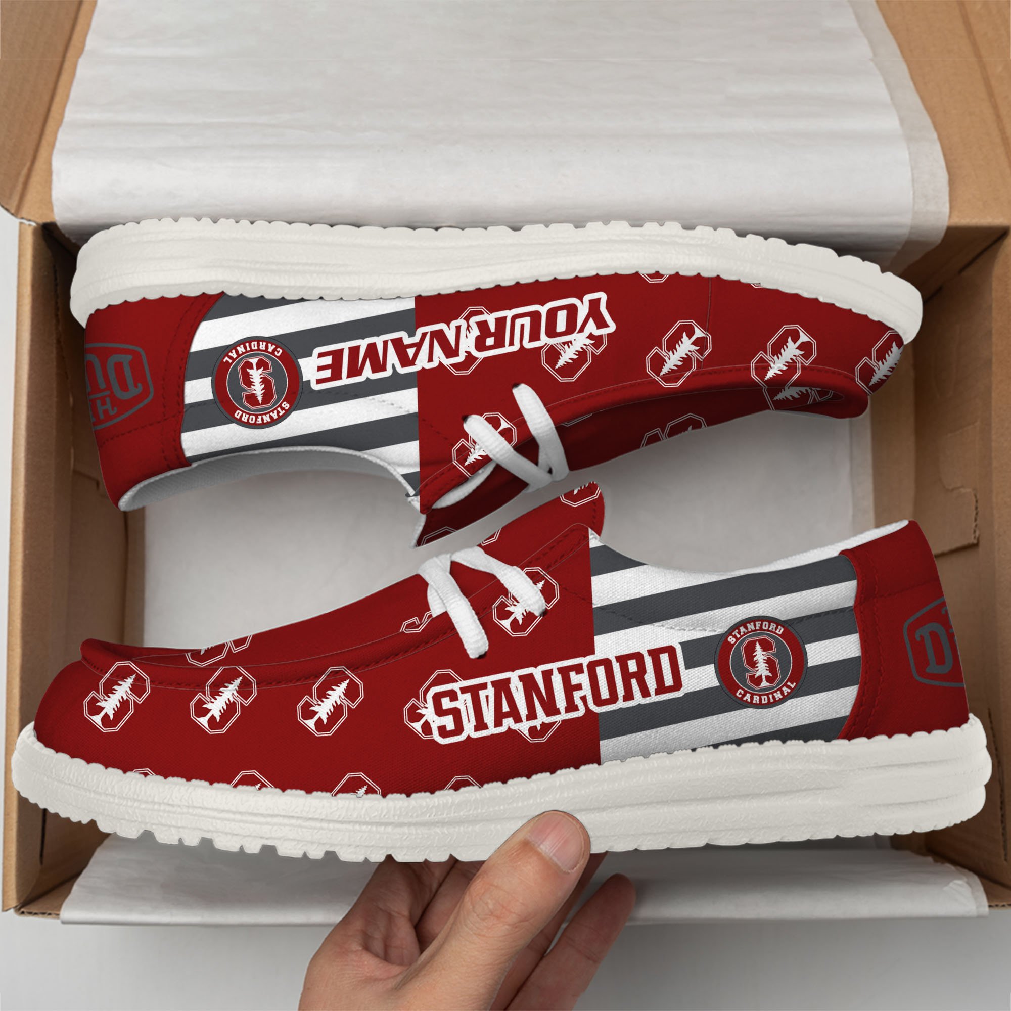 footwearelitestanford cardinal custom name hey dude shoes sk4vo