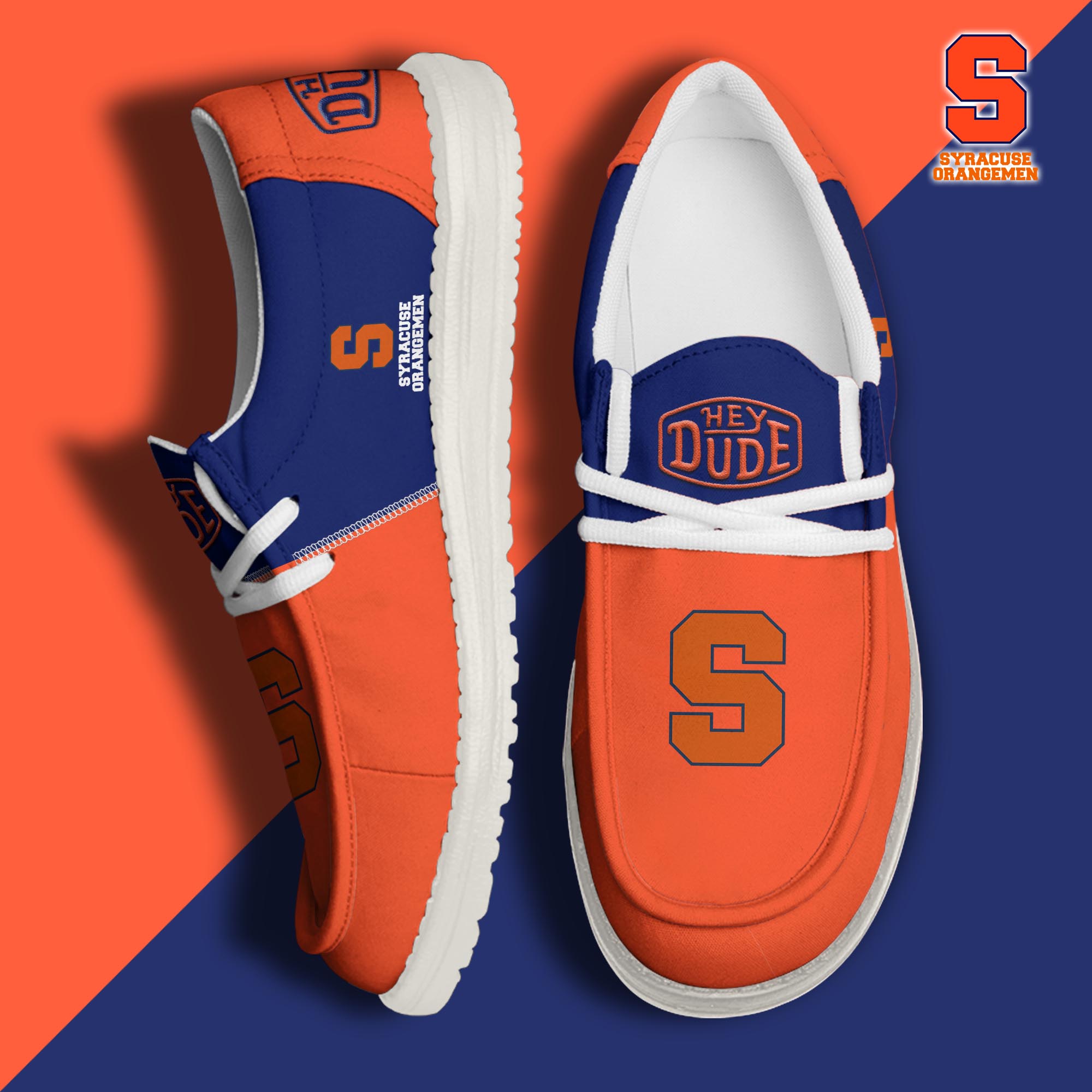 footwearelitesyracuse orange custom name hey dude shoes nlllw