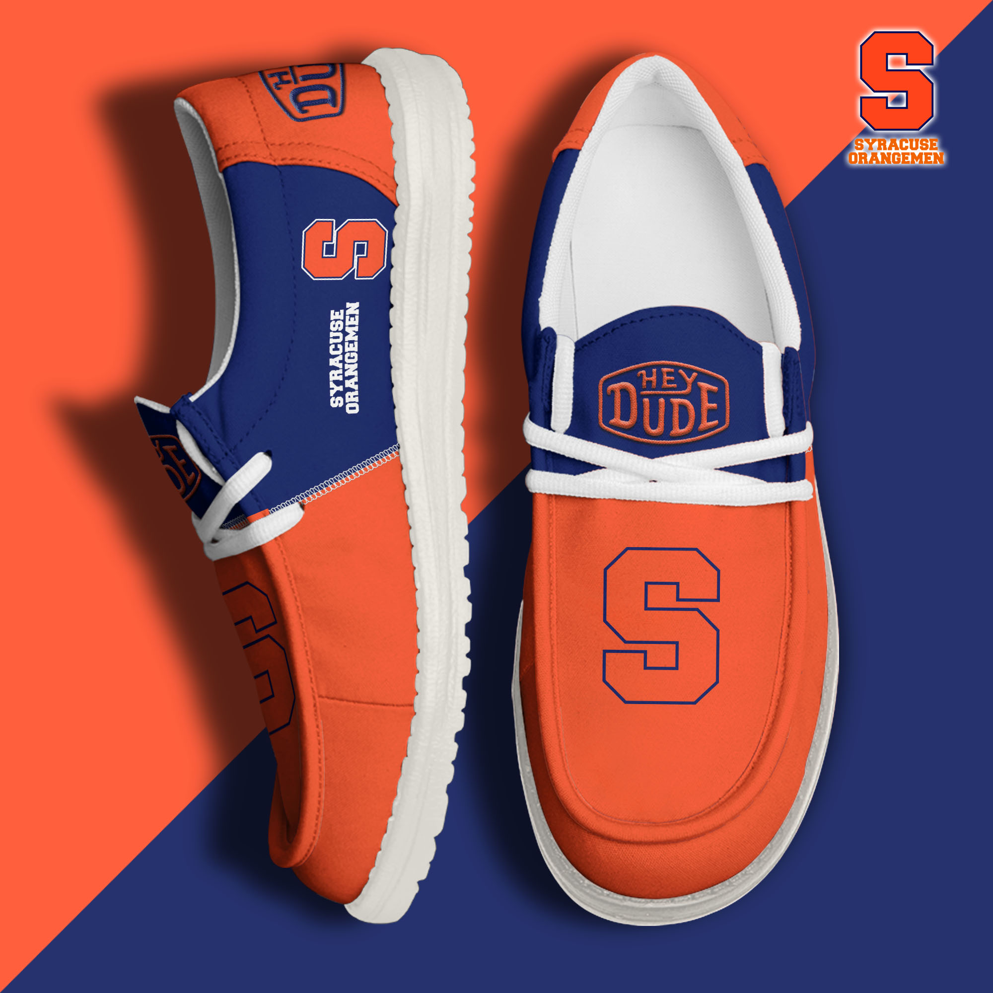 footwearelitesyracuse orange custom name hey dude shoes plnh3