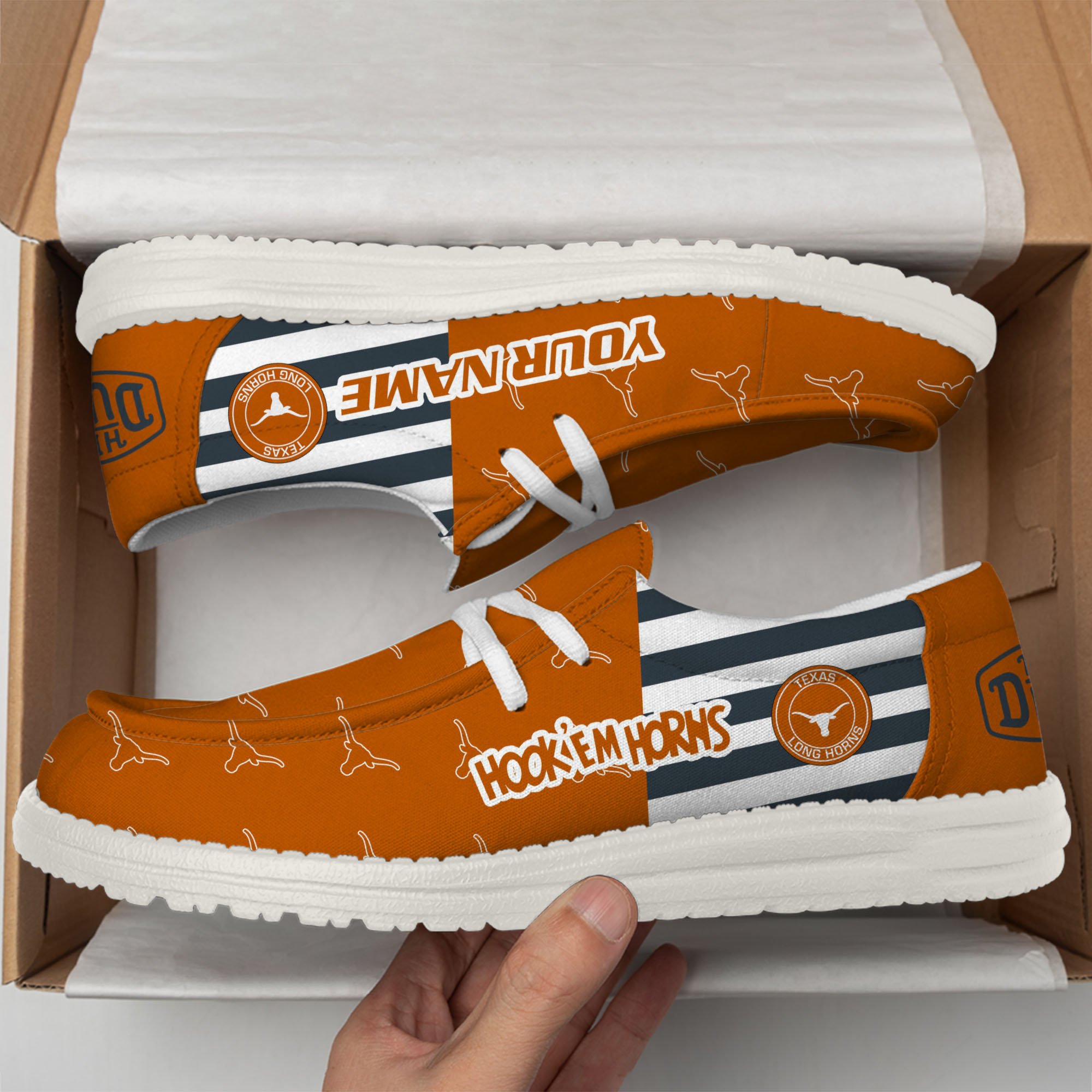 footwearelitetexas longhorns custom name hey dude shoes 2yrqe