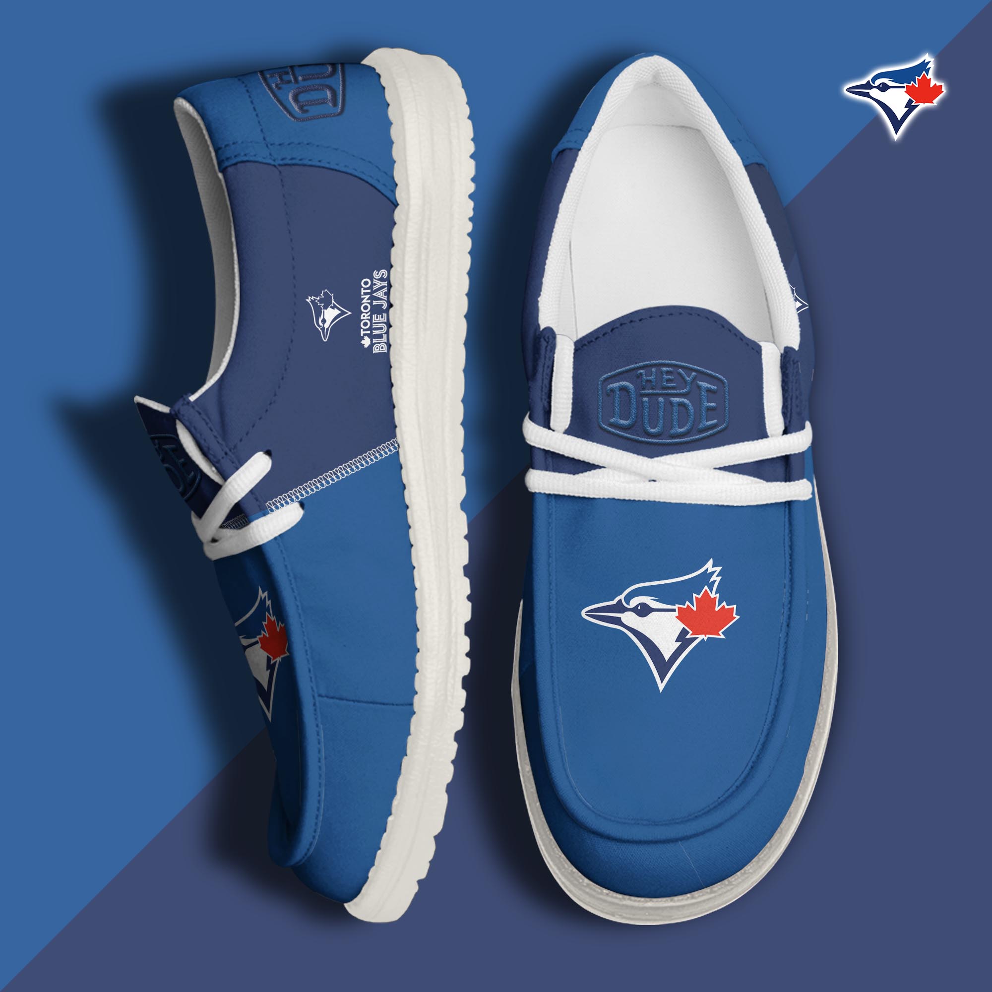 footwearelitetoronto blue jays custom name hey dude shoes nxelr