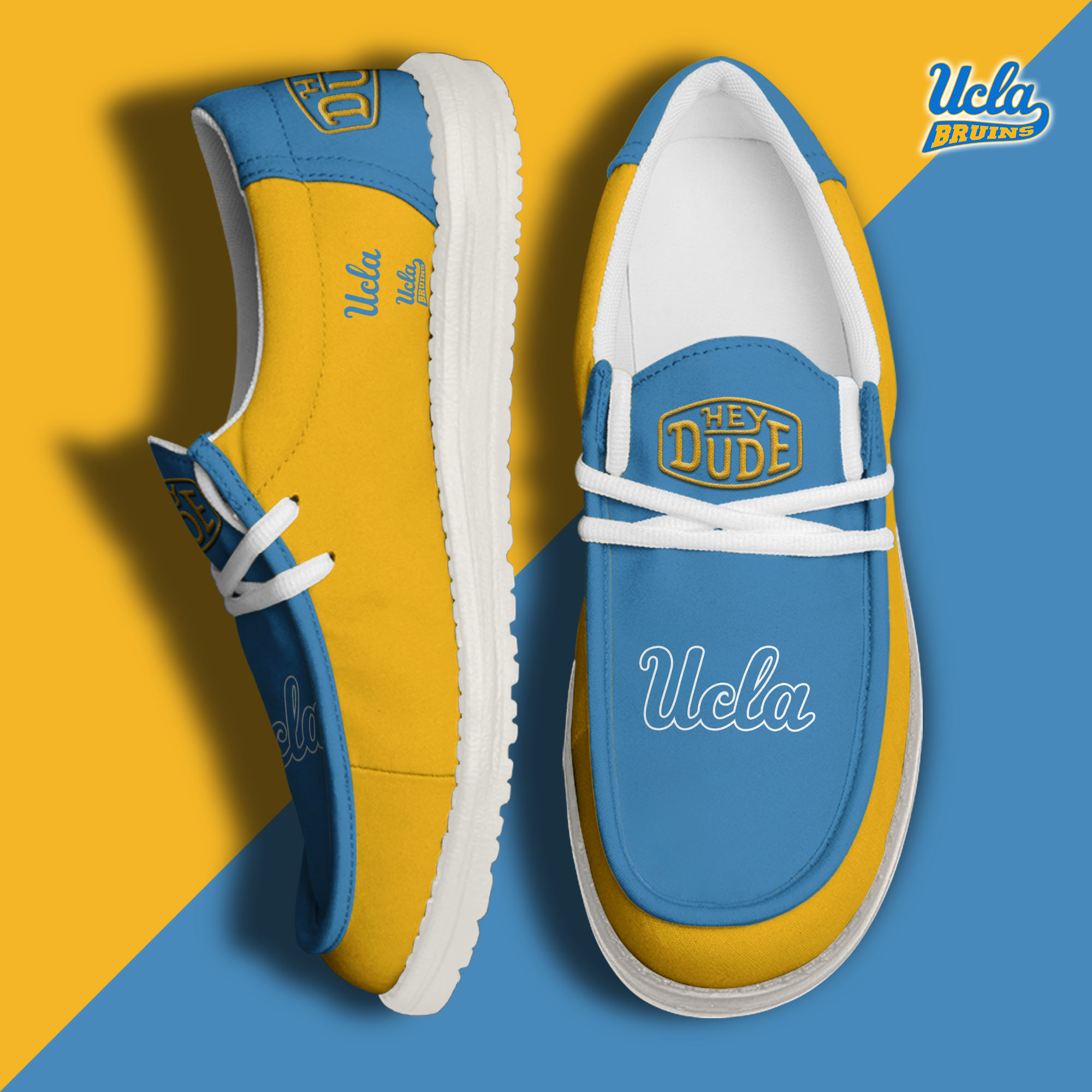 footweareliteucla bruins custom name hey dude shoes bjavd