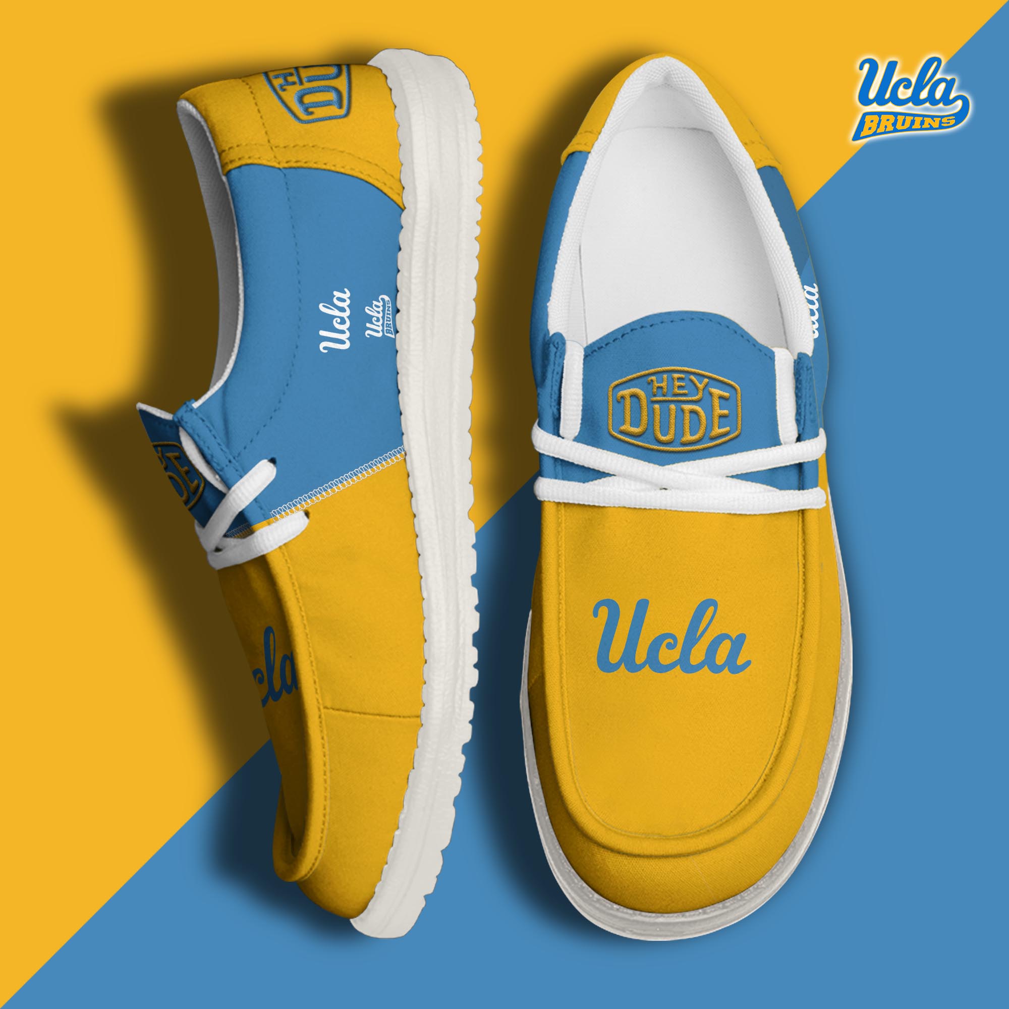 footweareliteucla bruins custom name hey dude shoes w4kd9