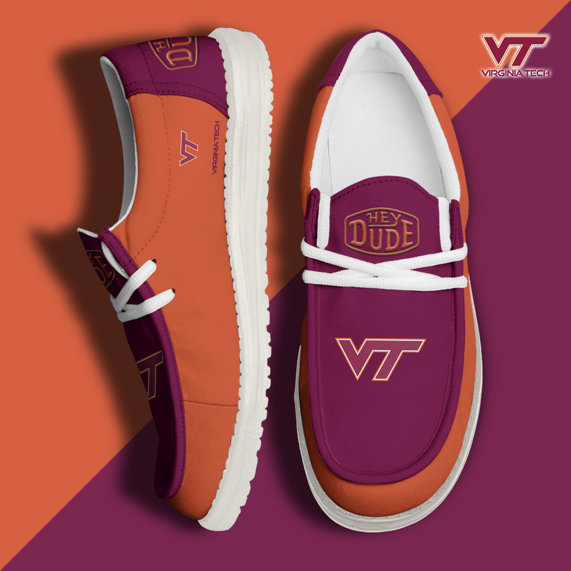 footwearelitevirginia tech hokies custom name hey dude shoes c7nvo