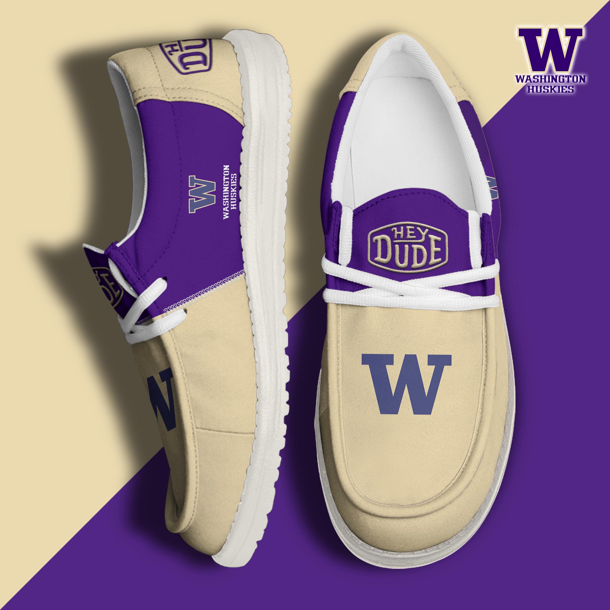 footwearelitewashington huskies custom name hey dude shoes ohrqd