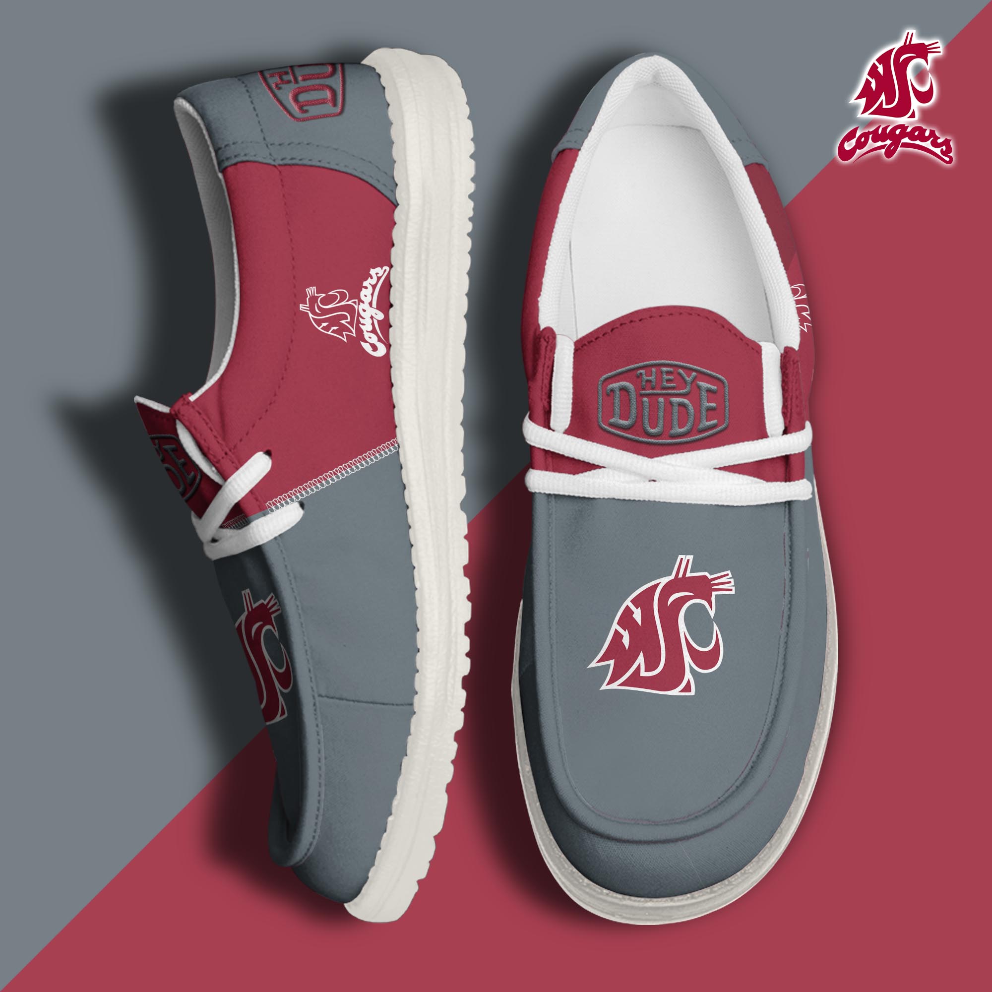 footwearelitewashington state cougars custom name hey dude shoes lzaot