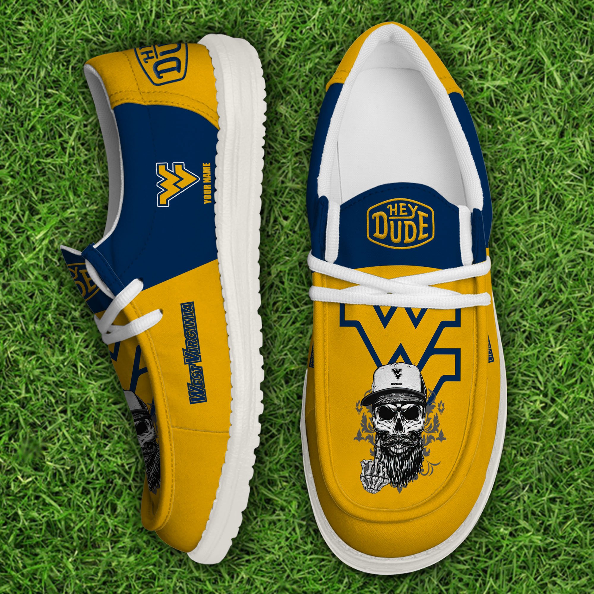 footwearelitewest virginia mountaineers custom name hey dude shoes 5mtuk