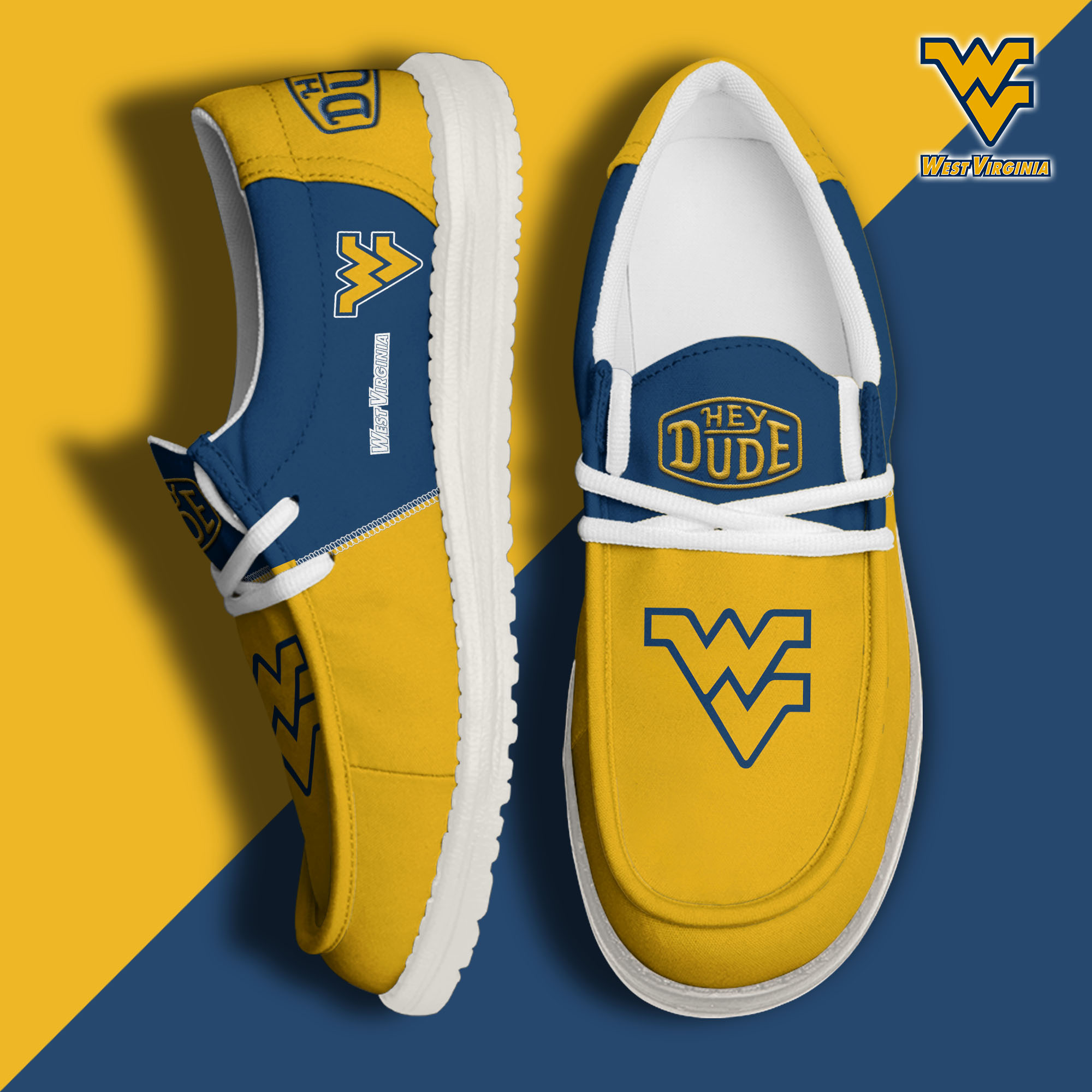 footwearelitewest virginia mountaineers custom name hey dude shoes bq3z6