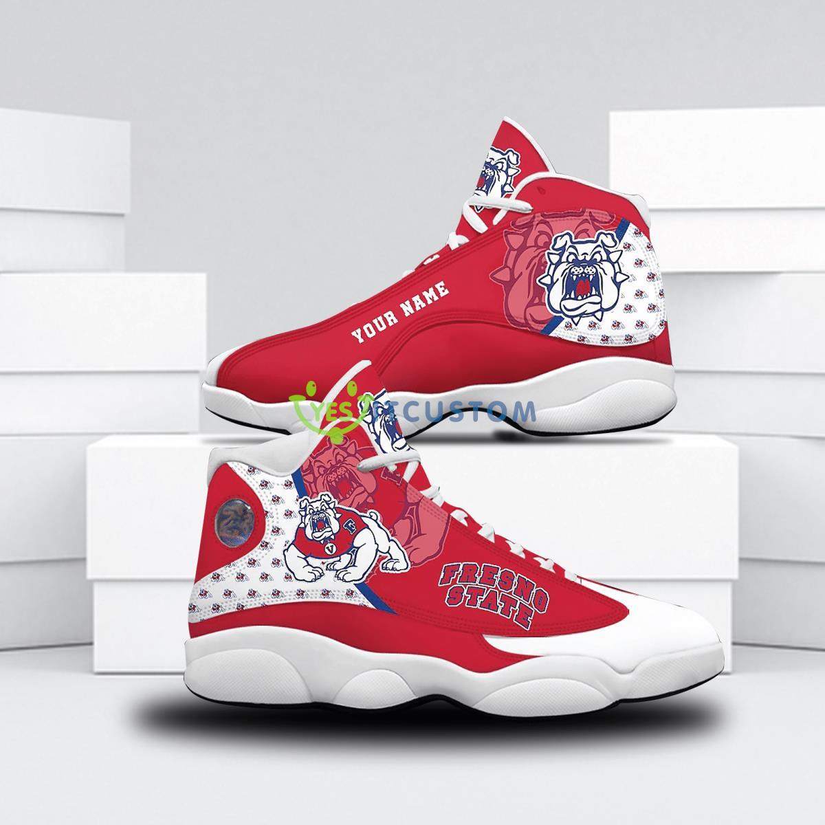 fresno state style custom name air jordan 13 shoes