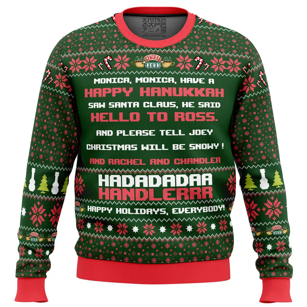 friends Ugly Christmas Sweater front mockup