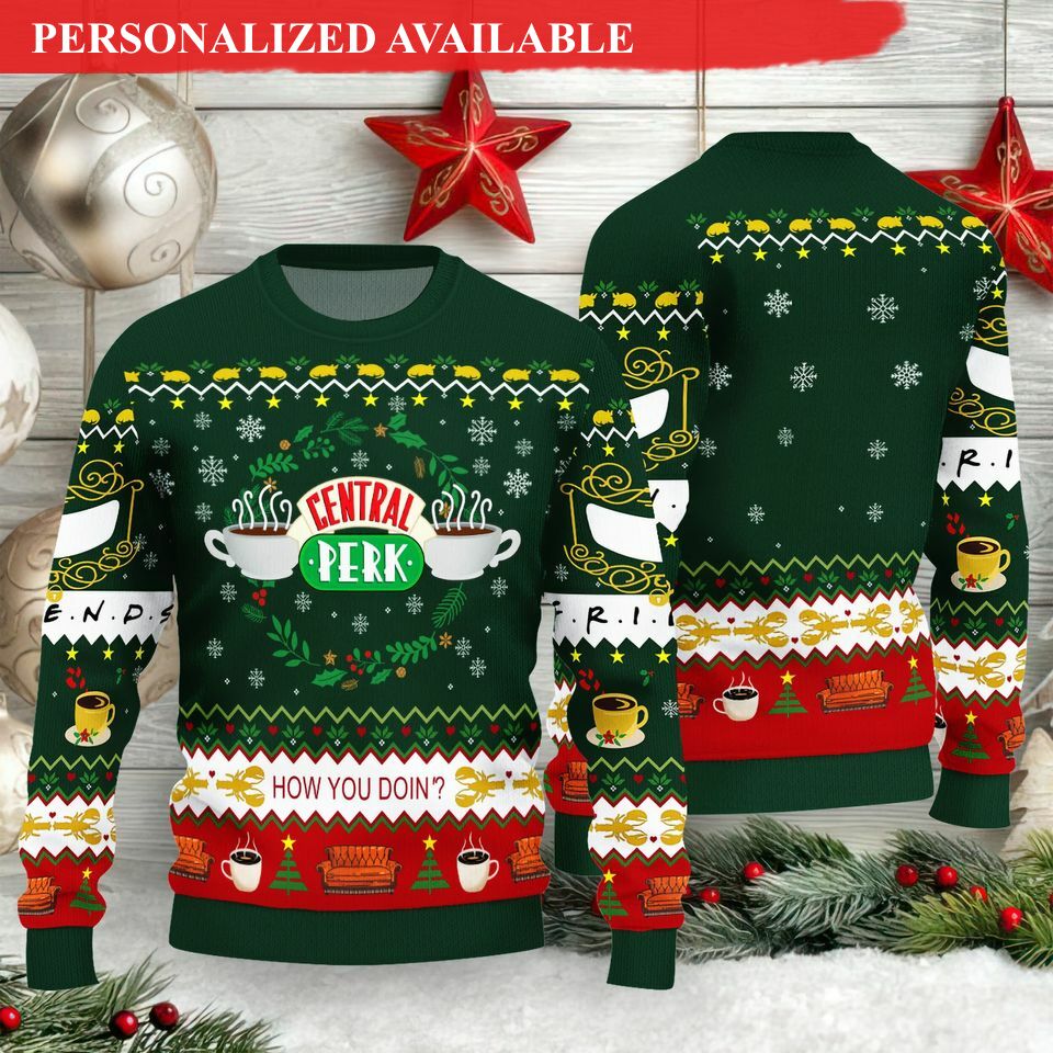 friends ugly christmas 3d sweater 6834