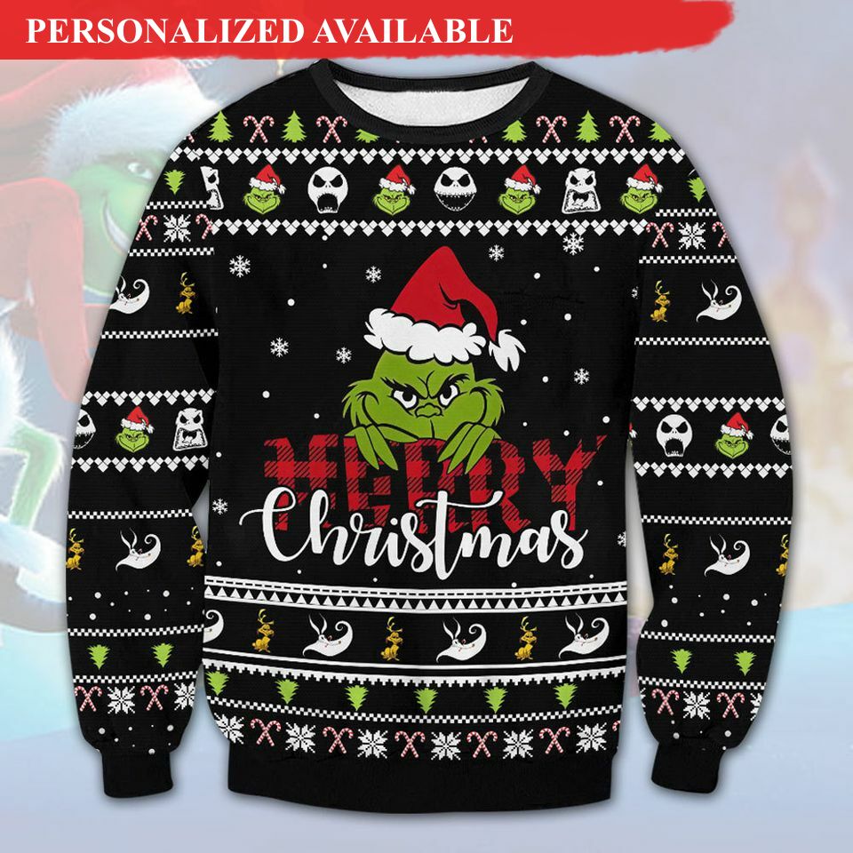 funny character christmas ugly sweater 8721