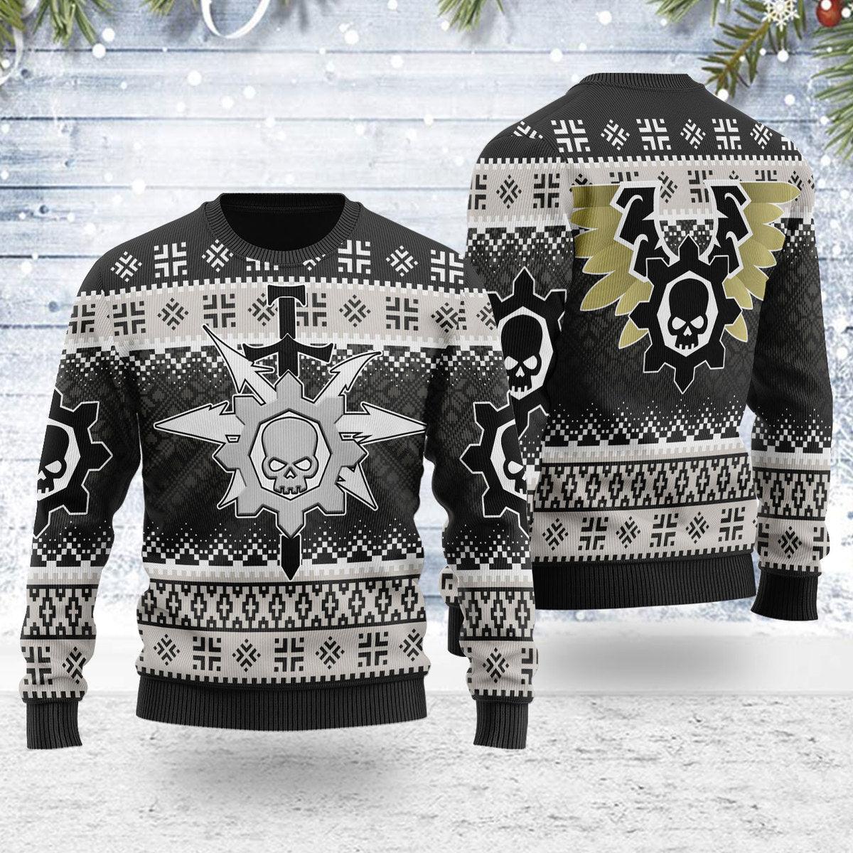 gearhomie chaos knights house vextrix iconic ugly christmas sweater gearhomie com 1