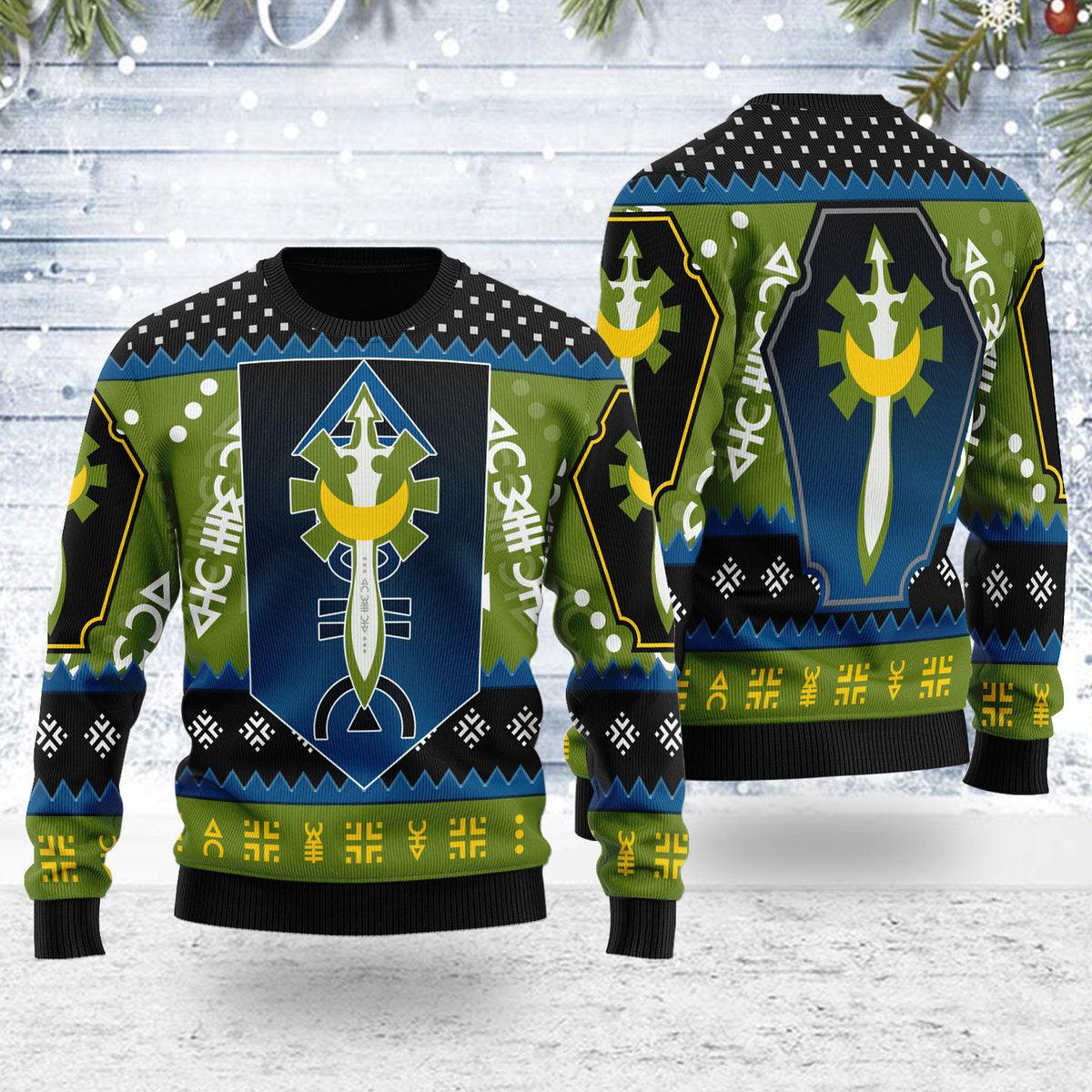 gearhomie craftworlds aeldari of alaitoc iconic ugly christmas sweater gearhomie com 1