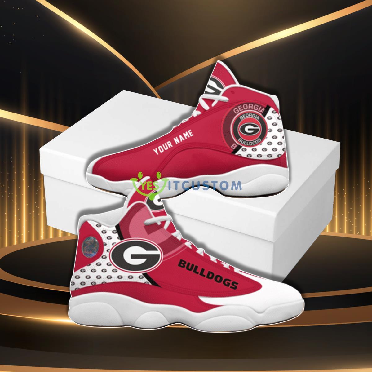 georgia bulldogs football team best air jordan 13 custom name sneakers