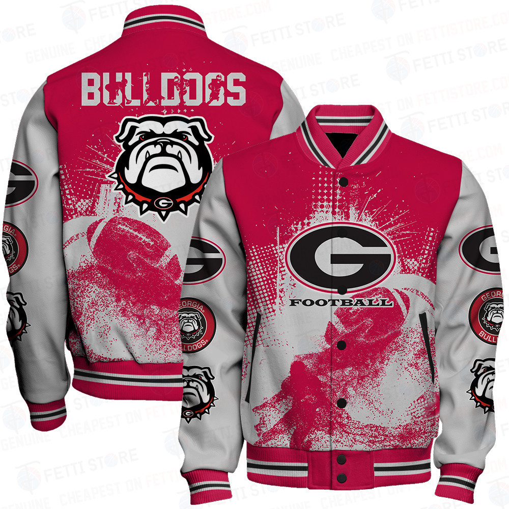 georgia bulldogs ncaa division i football baseball varsity jacket baseball jacket all over print sh1 v1 enef7