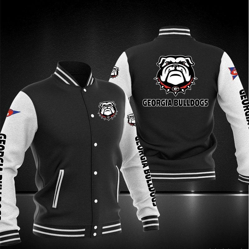 georgia bulldogs ncaa team name and logo baseball varsity jacket baseball jacket all over print rujp5