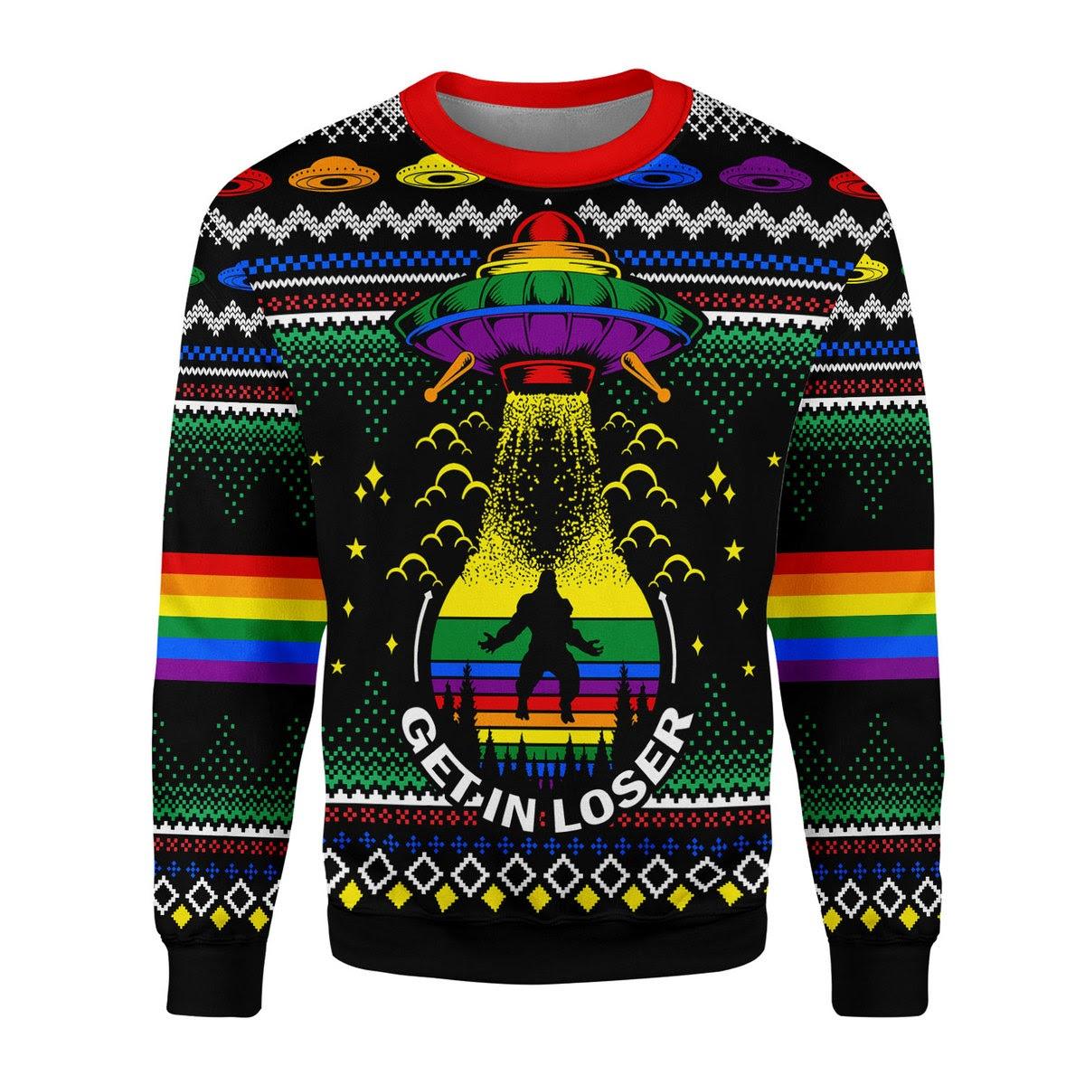 get in loser christmas sweater gearhomie com 1