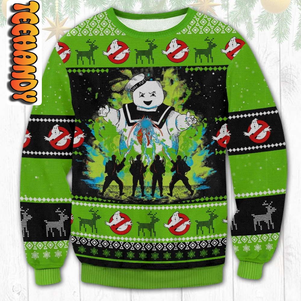 ghostbuster ugly christmas sweater59579