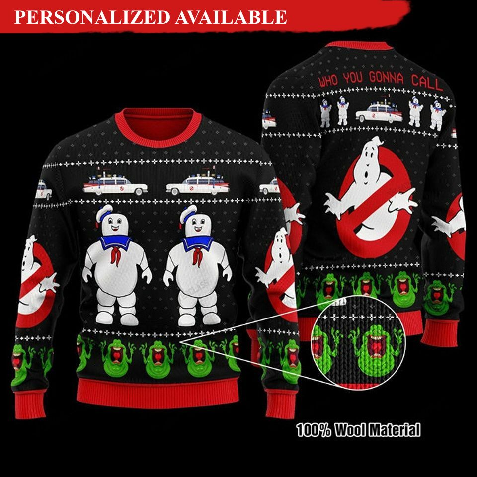 ghostbusters ugly hristmas sweater 4637