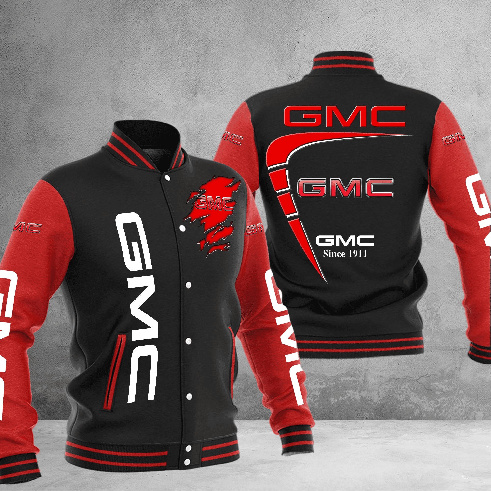 gmc baseball varsity jacket baseball jacket all over print davvy