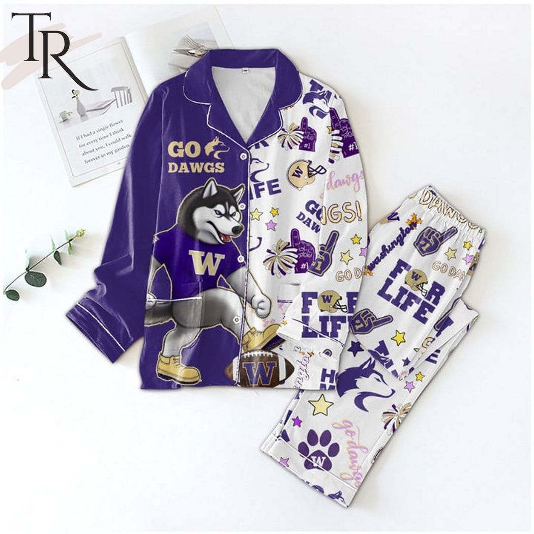 go dawgs washington huskies for life pajamas set 1 KFwPE