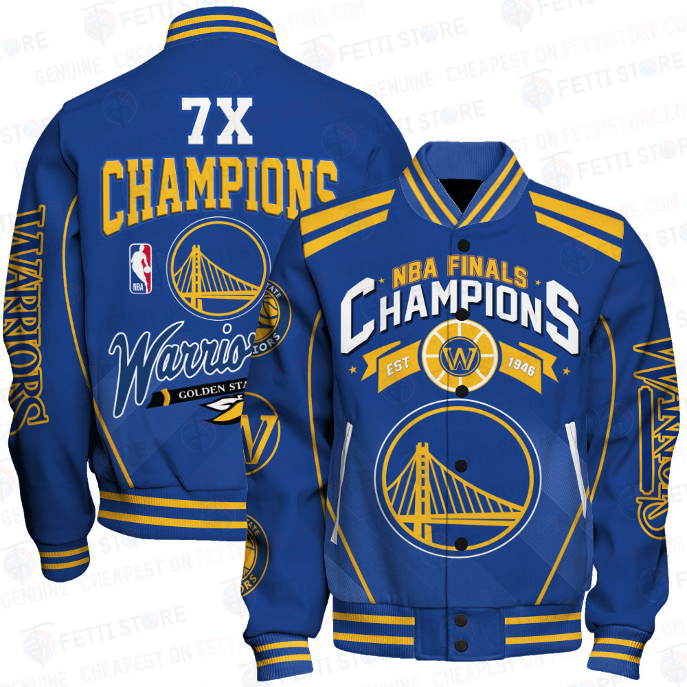 golden state warriors 7x champions basketball team print baseball varsity jacket baseball jacket all over print sfat v24 xmgma