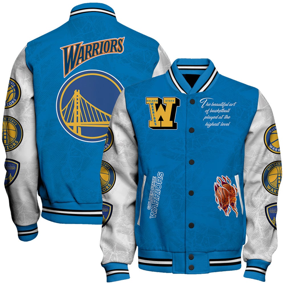 golden state warriors baseball varsity jacket baseball jacket all over print wf uxsxf