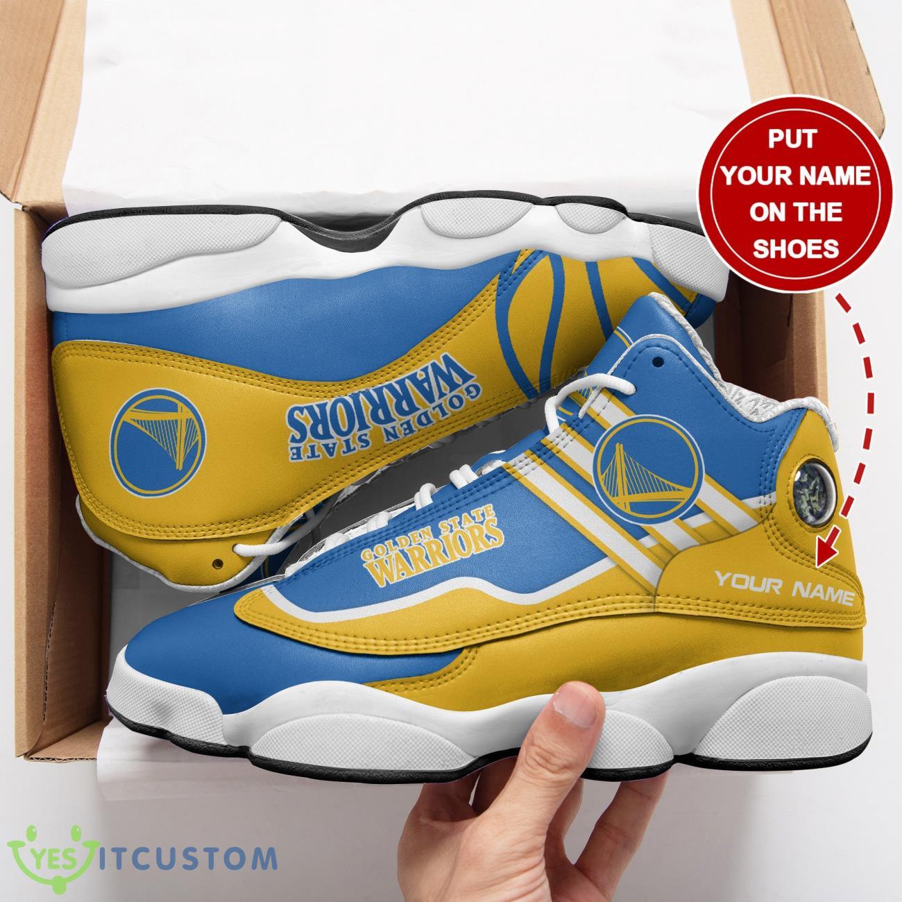 golden state warriors custom name air jordan 13 sneakers sport running shoes for men and women