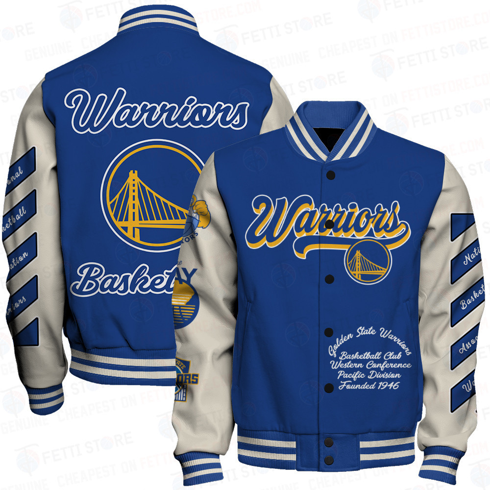 golden state warriors nba baseball varsity jacket baseball jacket all over print sfat v14 4ymnm