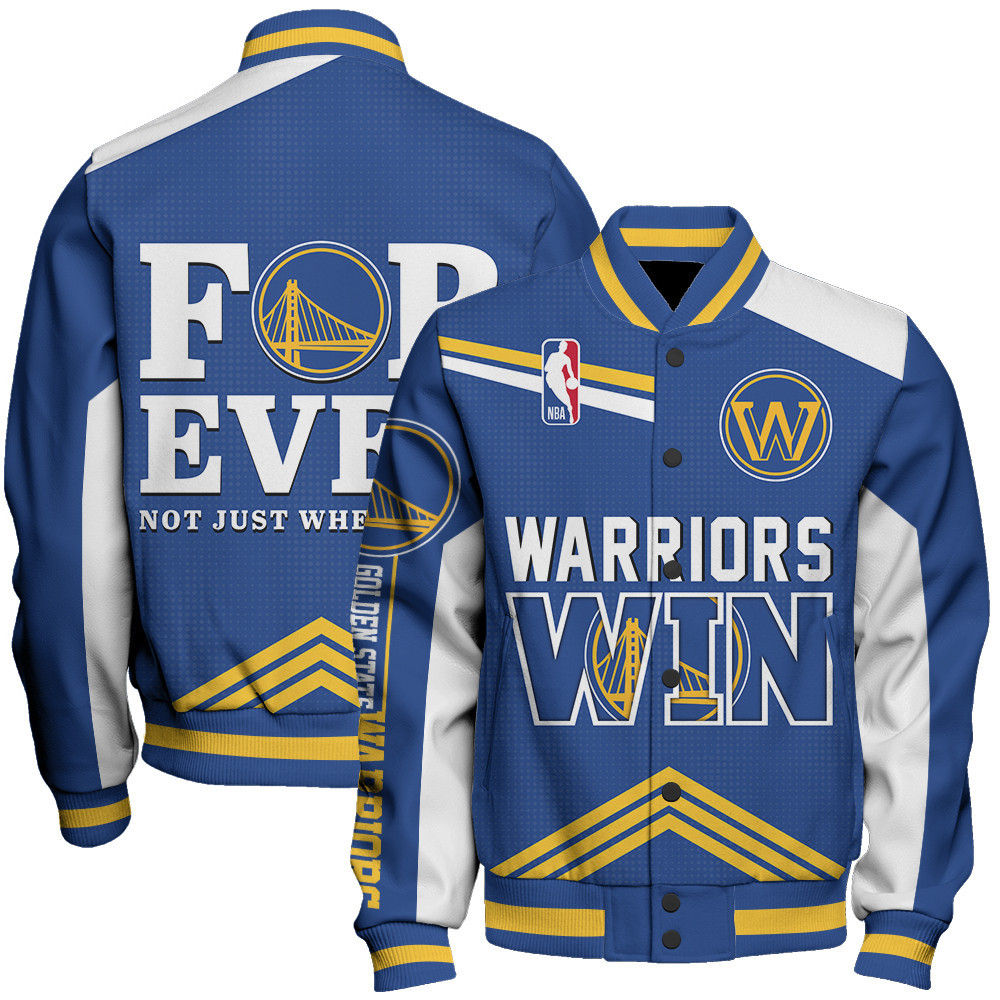 golden state warriors nba baseball varsity jacket baseball jacket all over print stm v15 lpkkx