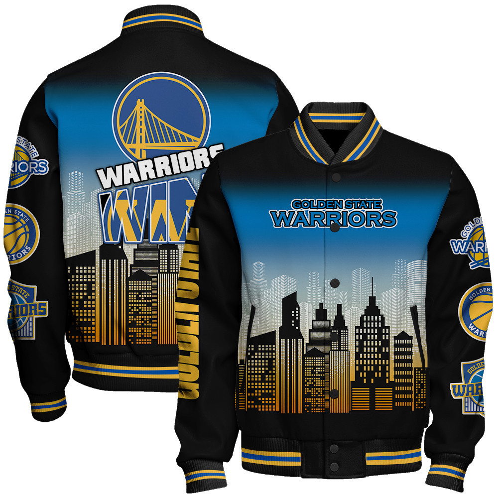 golden state warriors nba baseball varsity jacket baseball jacket all over print stm v16 e3haf