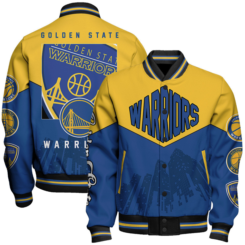 golden state warriors nba baseball varsity jacket baseball jacket all over print stm v17 upel7