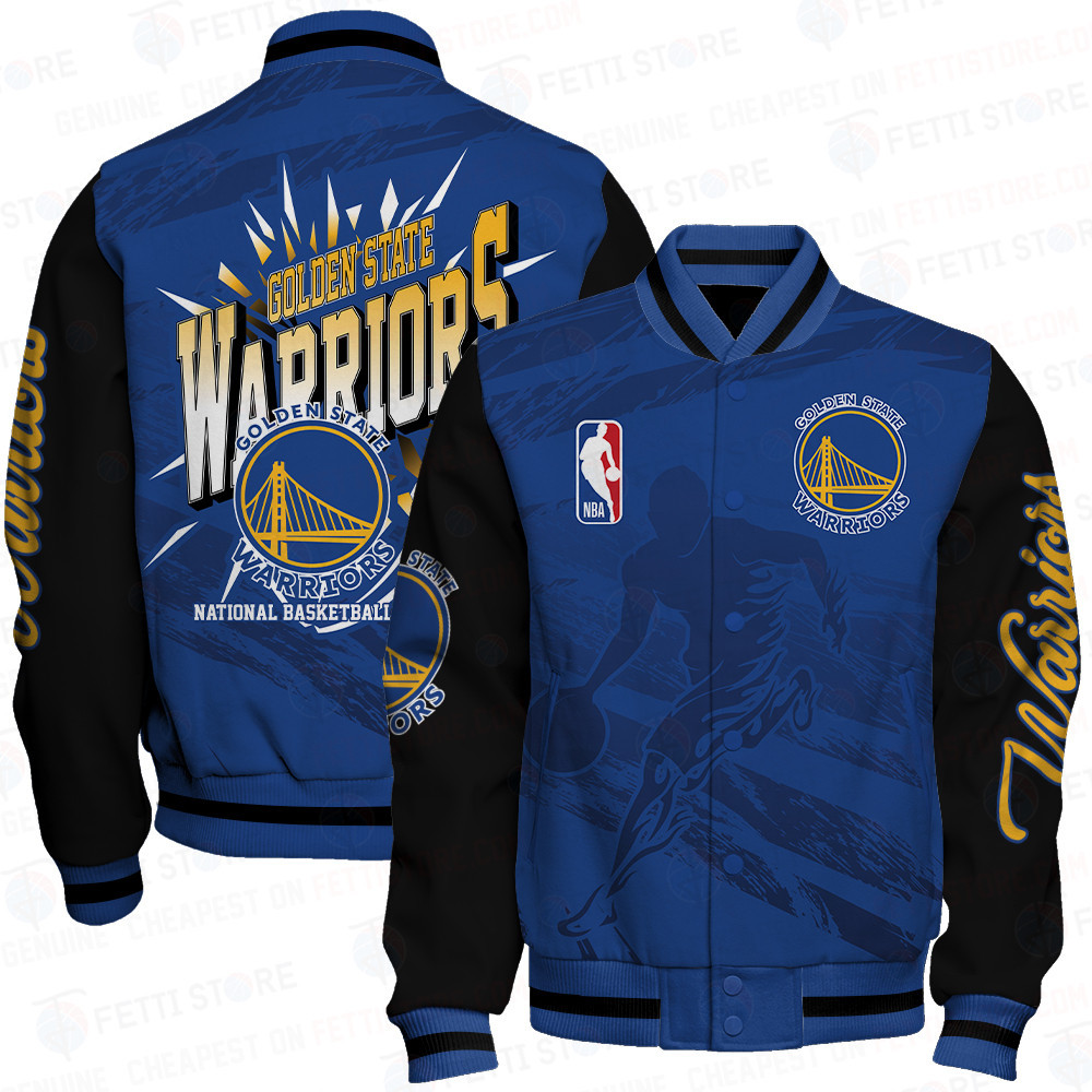 golden state warriors nba print baseball varsity jacket baseball jacket all over print sfat v27 yzxt8